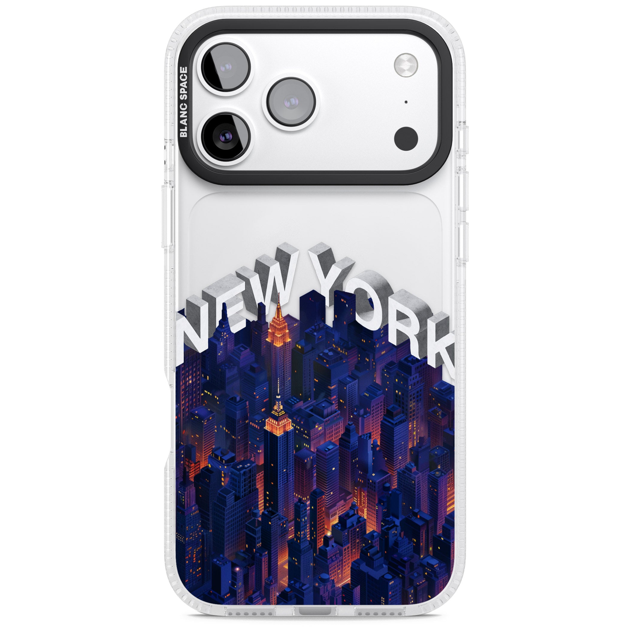 New York City iPhone 17 Pro Max Impact Air Clear Phone Case