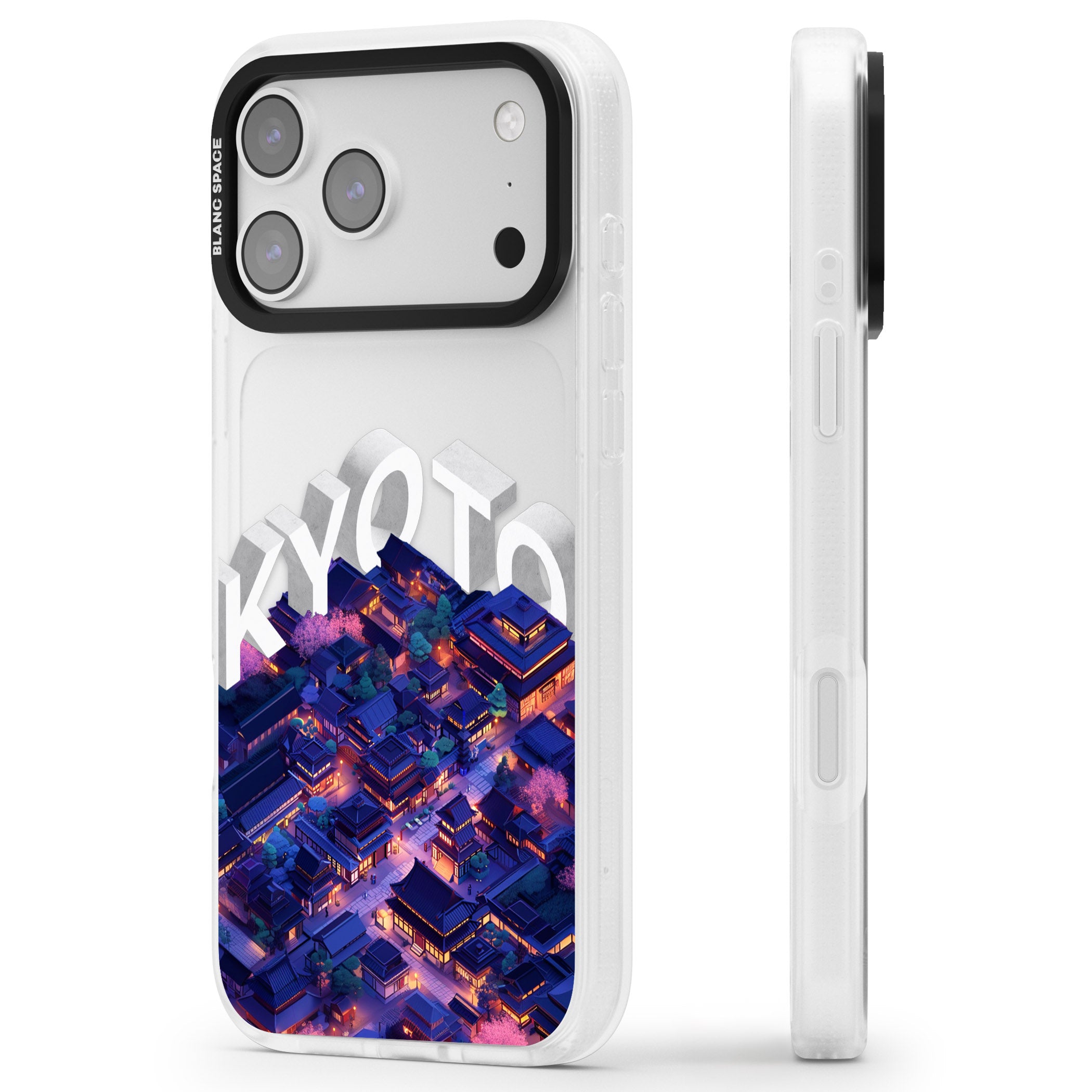Kyoto iPhone 17 Pro Max Impact Air Clear Phone Case Side Profile