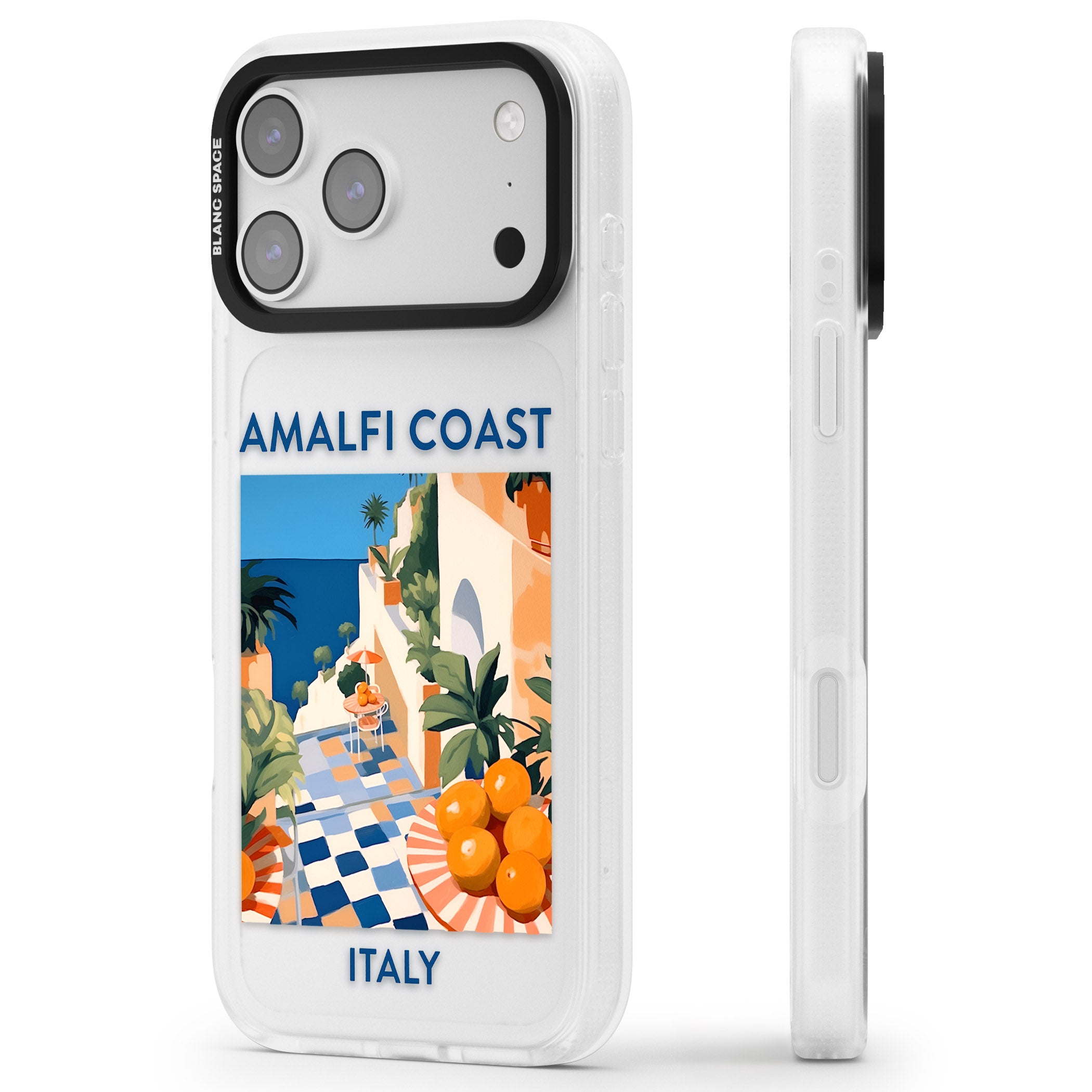 Amalfi Coast iPhone 17 Pro Max Impact Air Clear Phone Case Side Profile