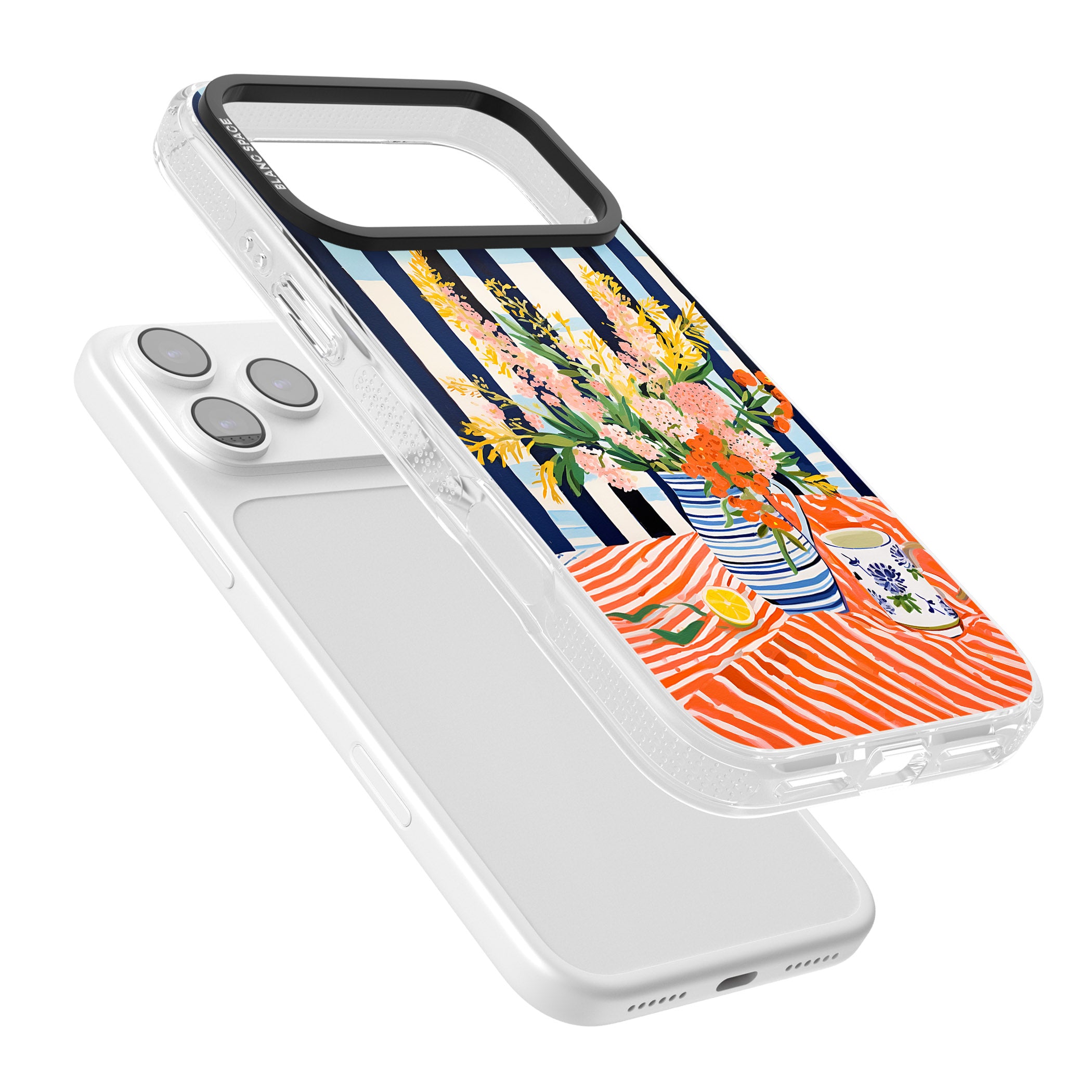 Seaside Flowers iPhone 17 Pro Max Impact Air Clear Phone Case Colours