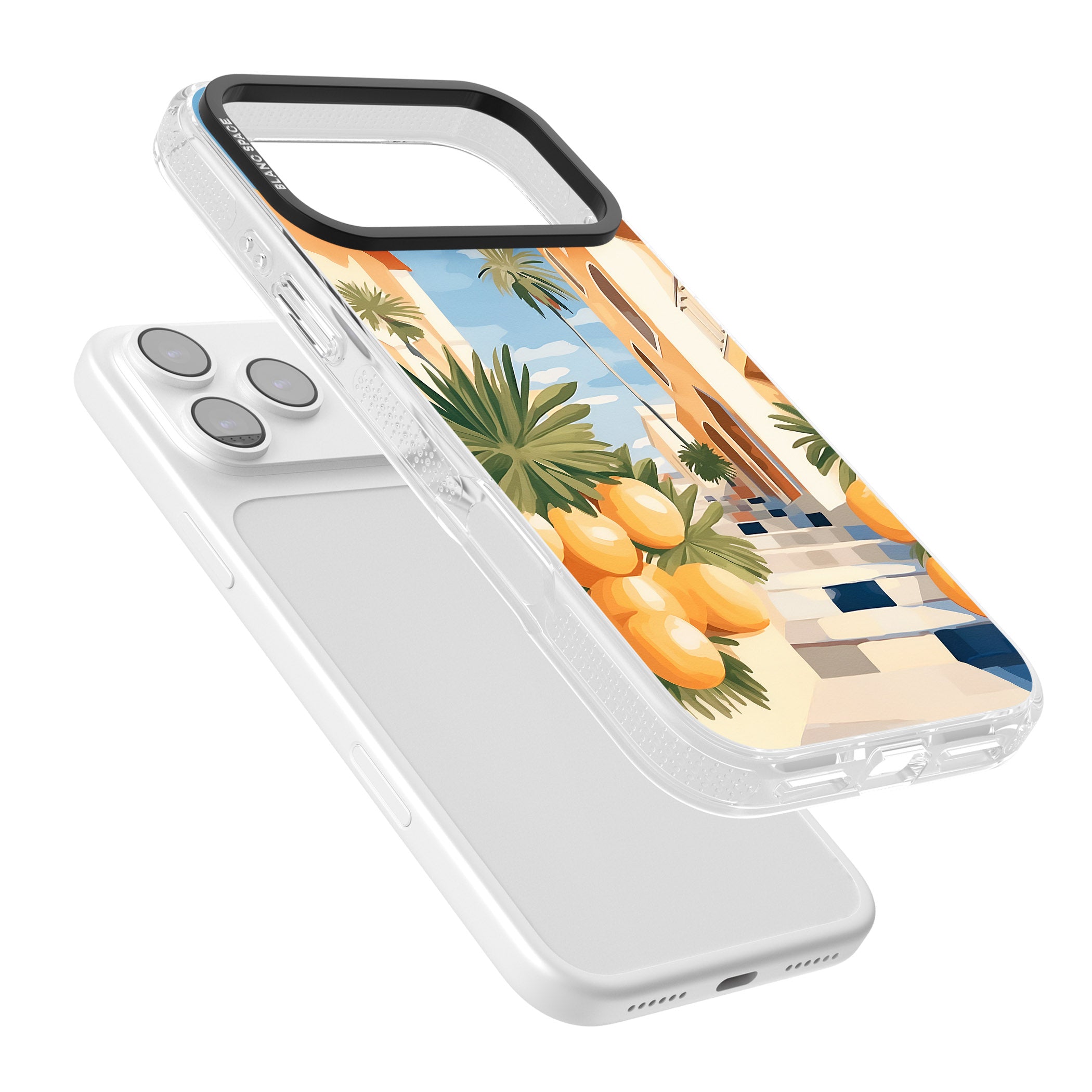 Mediterranean Village iPhone 17 Pro Max Impact Air Clear Phone Case Colours