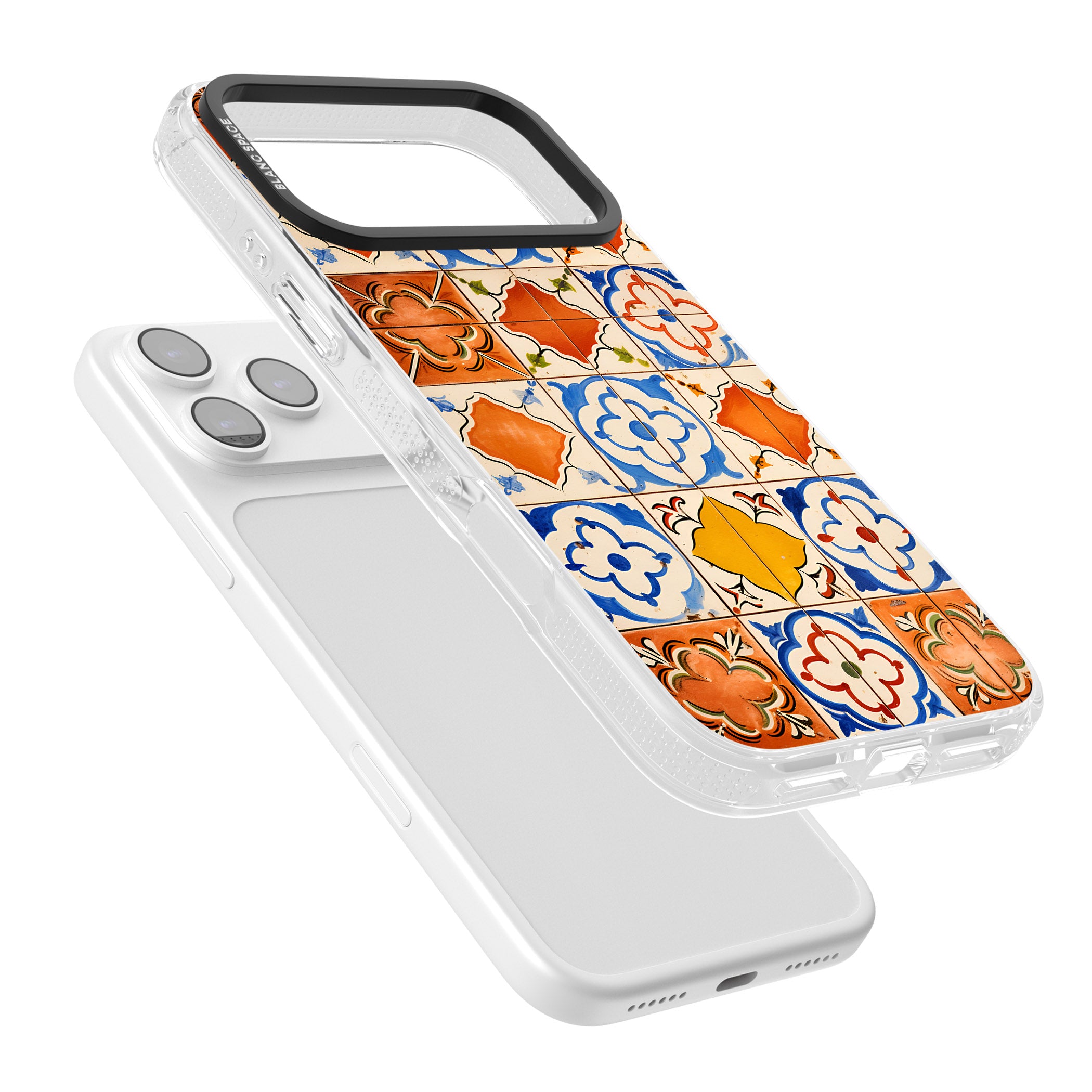 Spanish Mosaic Tiles iPhone 17 Pro Max Impact Air Clear Phone Case Colours