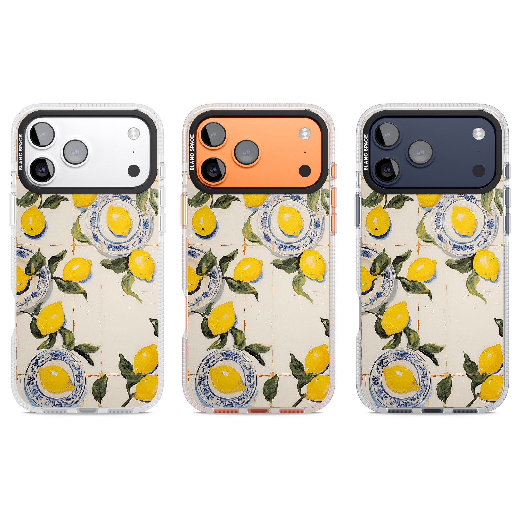 Lemons & Porcelain iPhone 17 Pro Impact Air Clear Phone Case APT Impact Protection