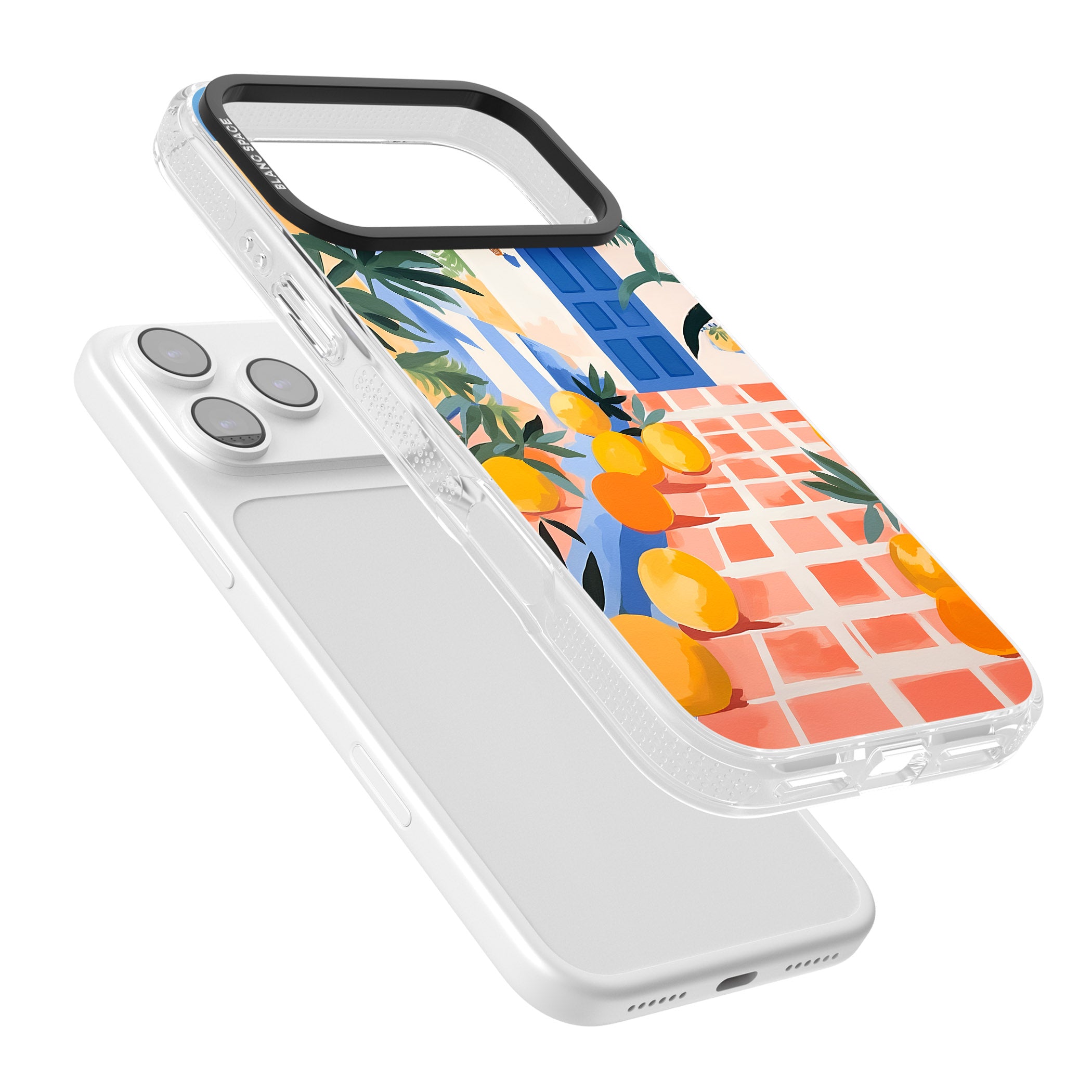 Greek Courtyard iPhone 17 Pro Max Impact Air Clear Phone Case Colours