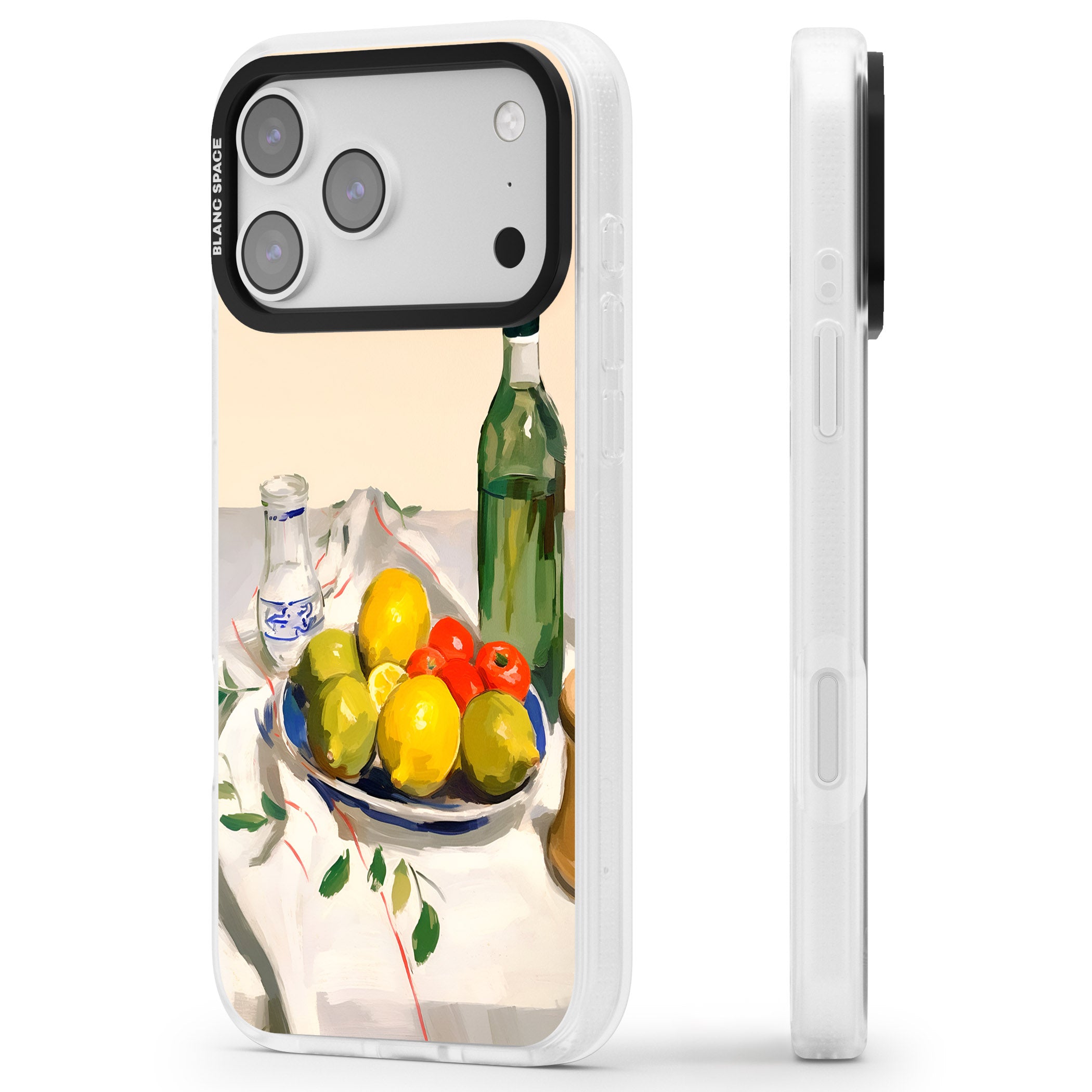 Mediterranean Fruit Salad iPhone 17 Pro Max Impact Air Clear Phone Case Side Profile