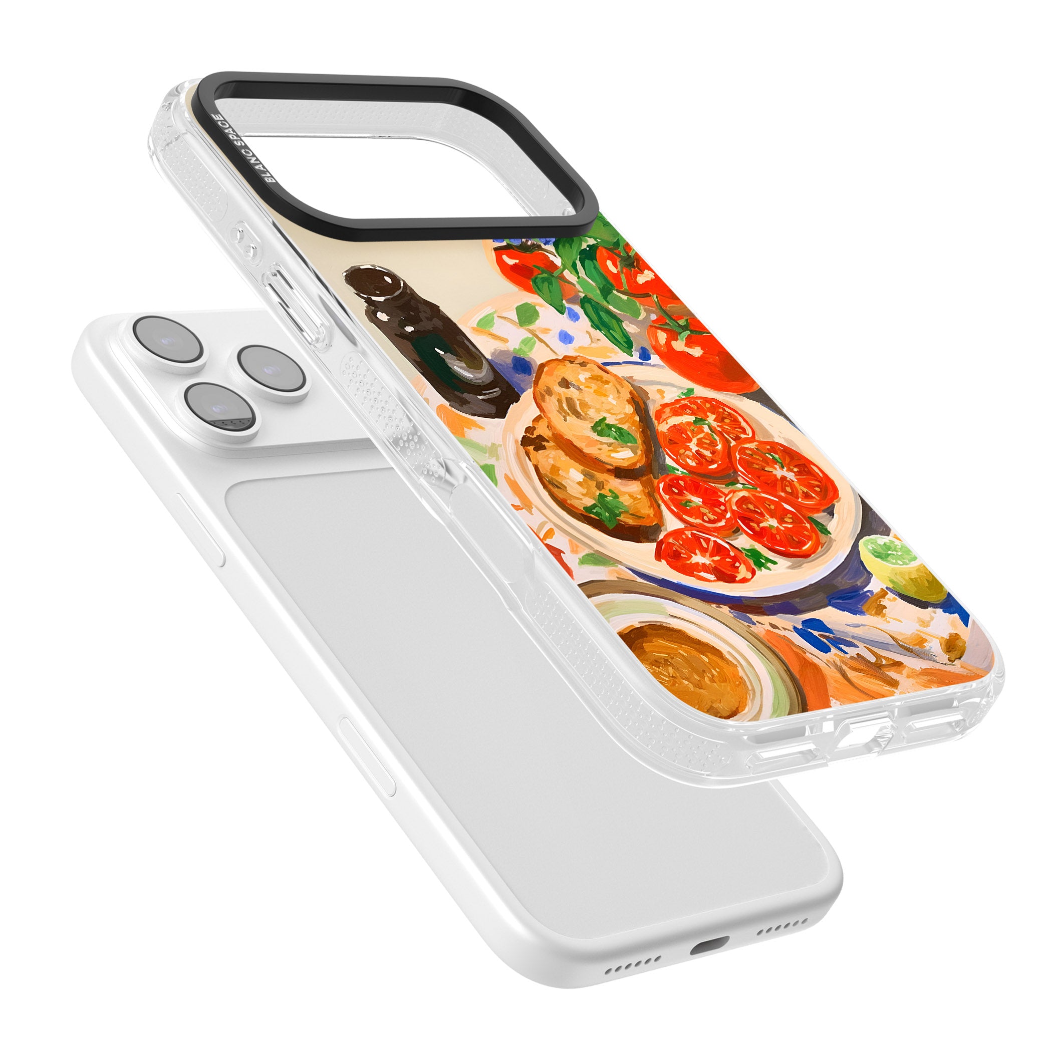 Bruschetta & Tomatoes iPhone 17 Pro Max Impact Air Clear Phone Case Colours