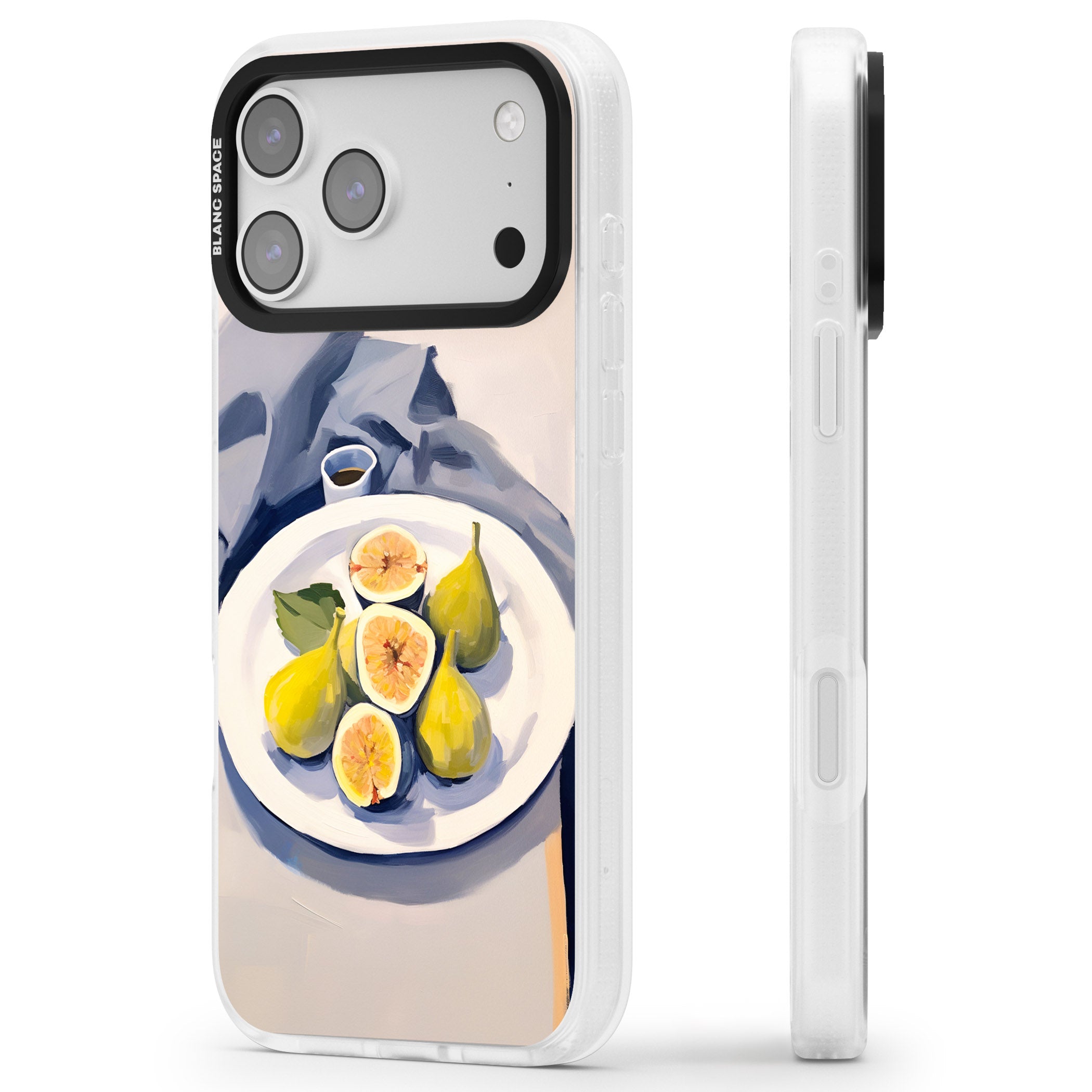 Plate of Pears iPhone 17 Pro Max Impact Air Clear Phone Case Side Profile