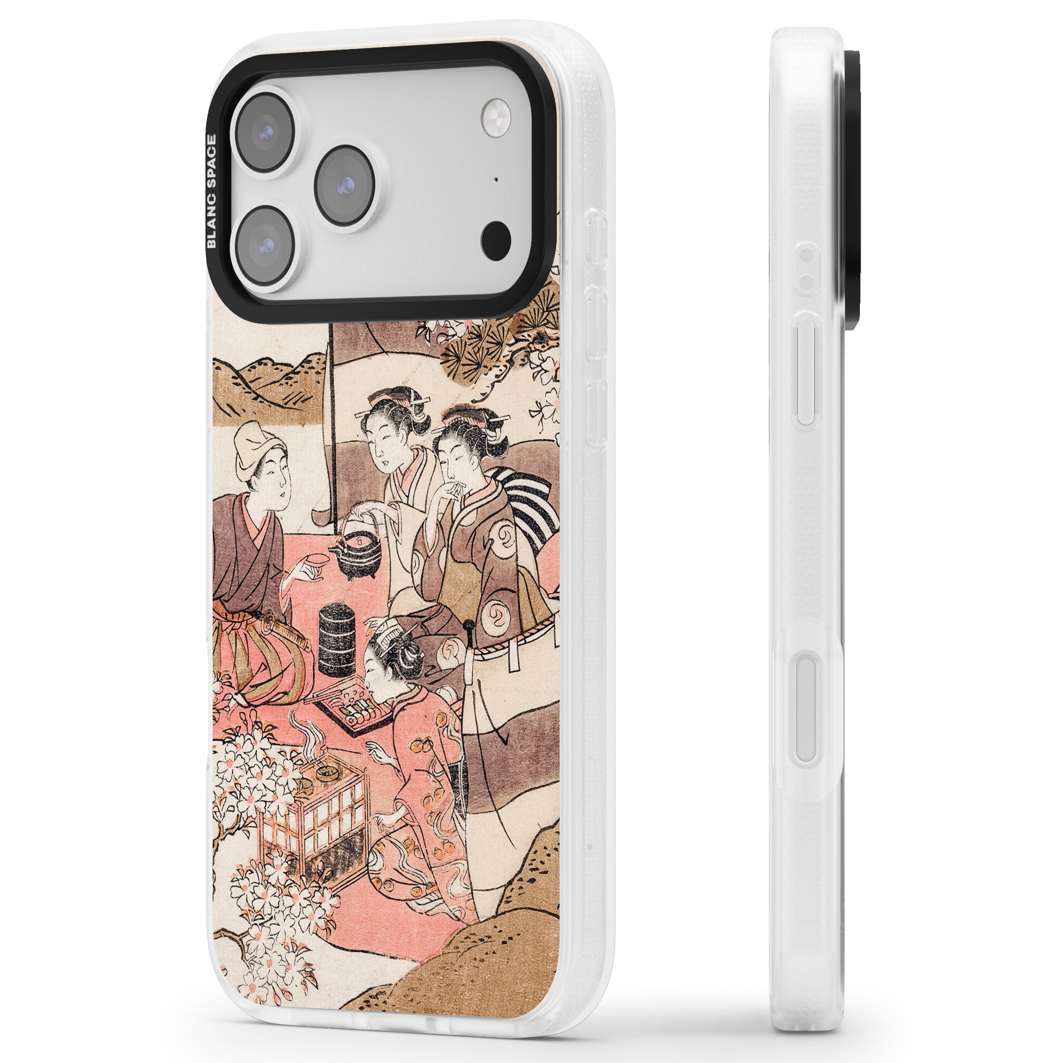 Japanese Afternoon Tea iPhone 17 Pro Max Impact Air Clear Phone Case Side Profile