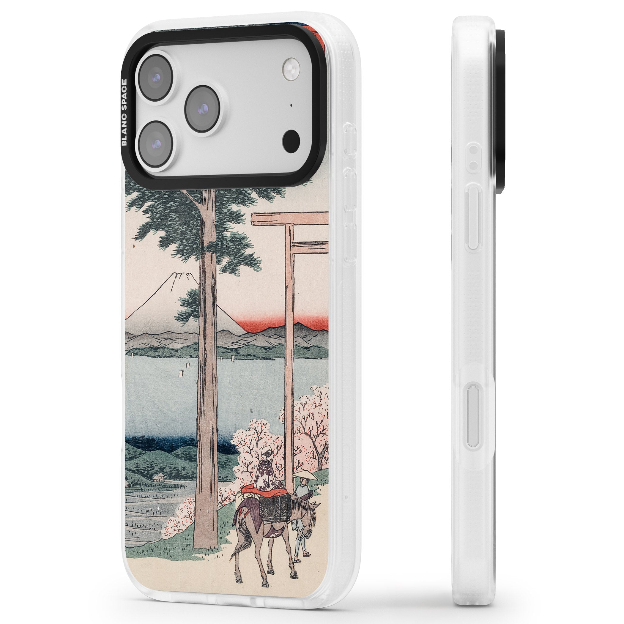 Gates To Mt. Fuji iPhone 17 Pro Max Impact Air Clear Phone Case Side Profile
