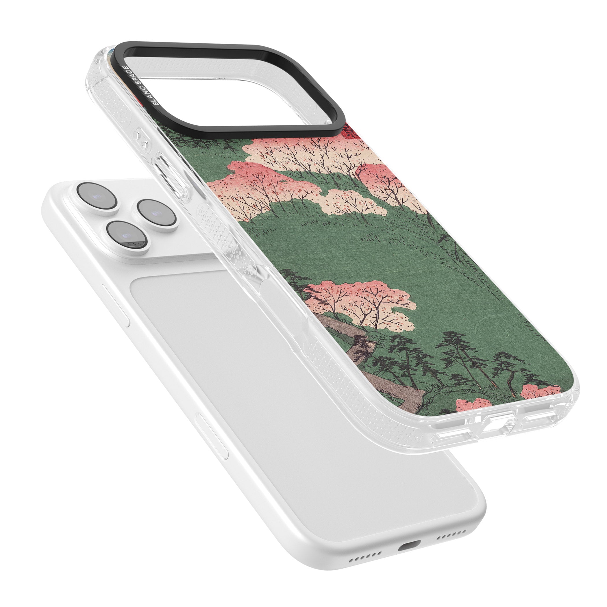 Japanese Illustration Cherry Blossom Forest iPhone 17 Pro Max Impact Air Clear Phone Case Colours