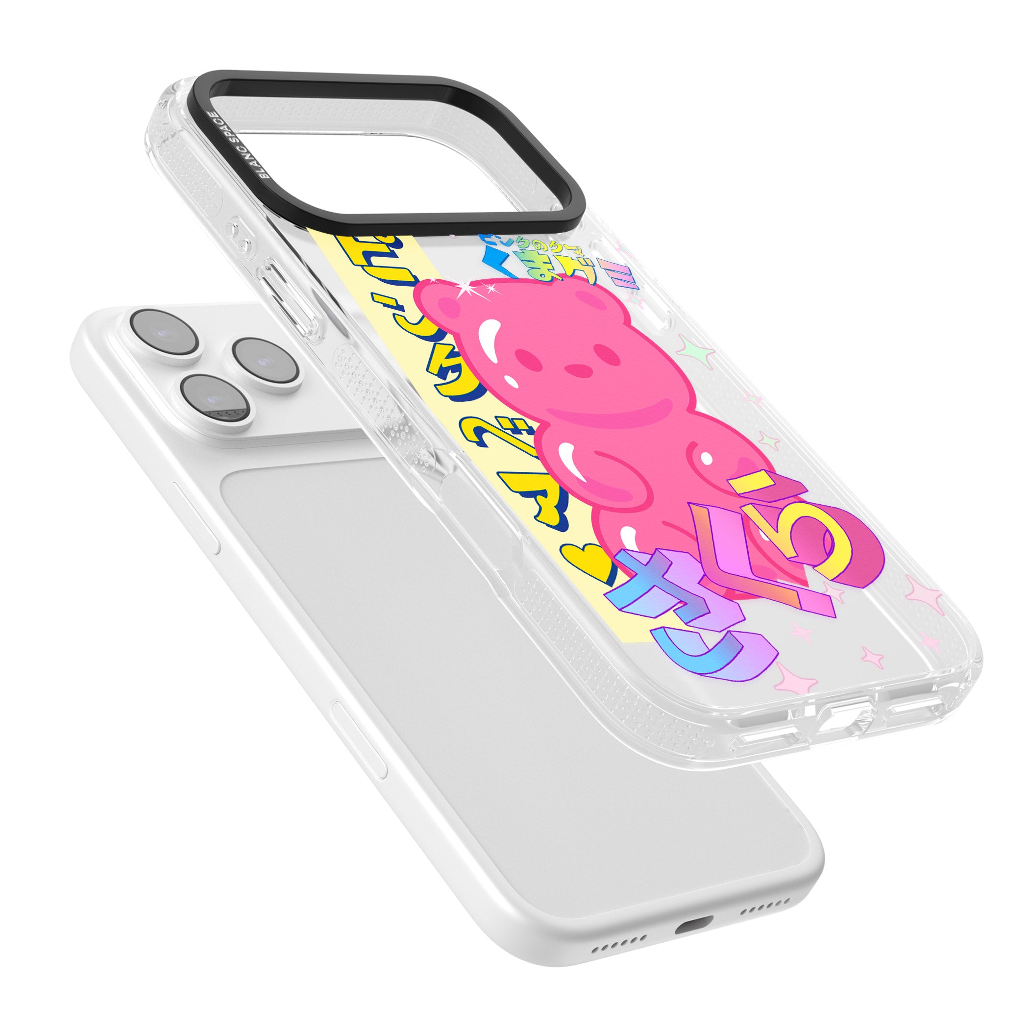 Kawaii Pink Bear Collage iPhone 17 Pro Max Impact Air Clear Phone Case Colours