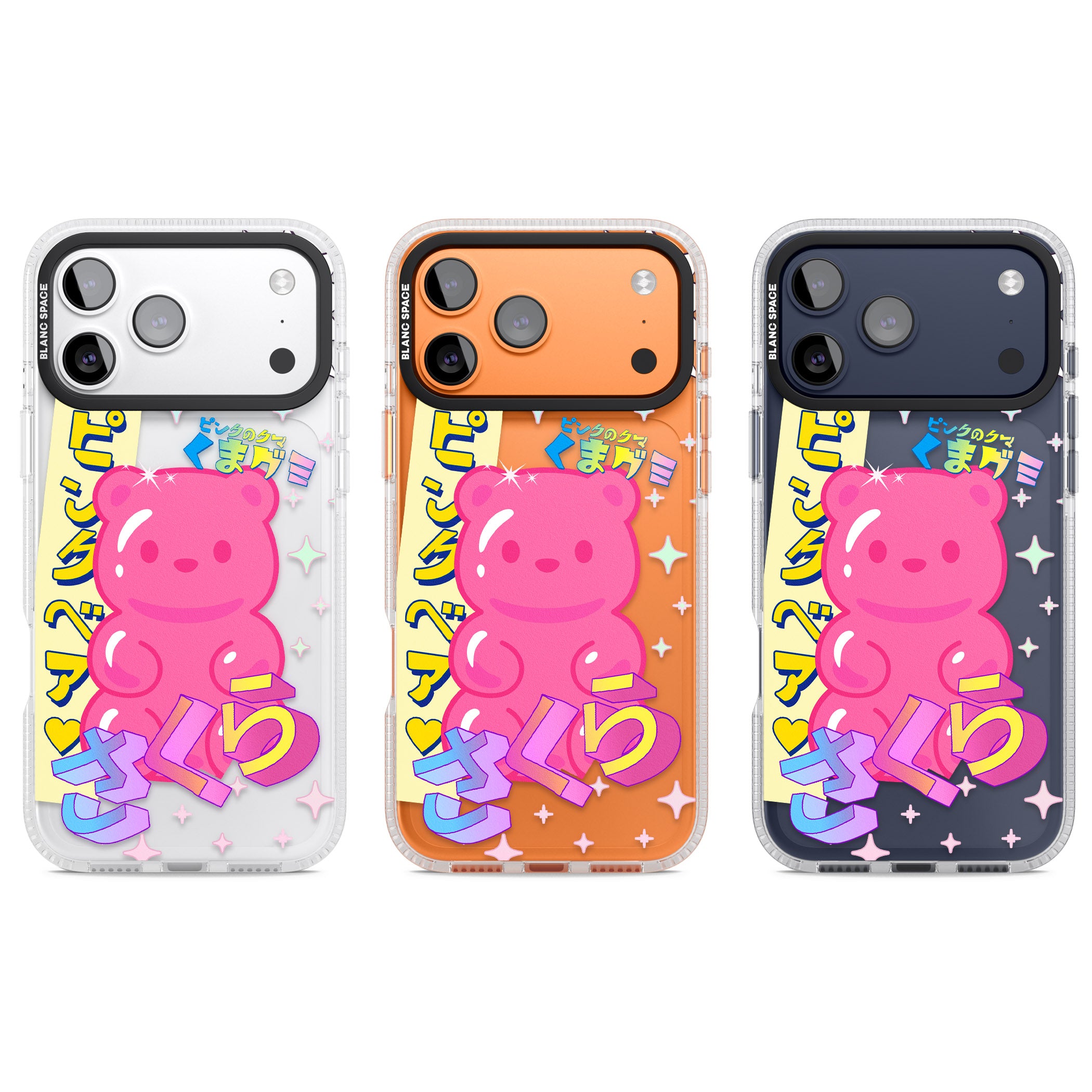 Kawaii Pink Bear Collage iPhone 17 Pro Impact Air Clear Phone Case APT Impact Protection