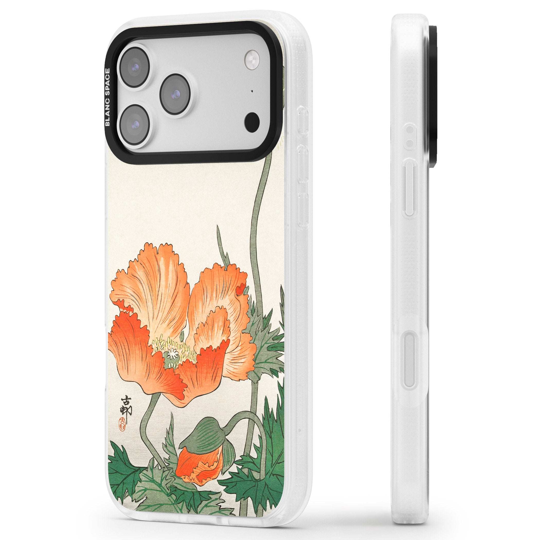 Birds And Plants By Ohara Koson iPhone 17 Pro Max Impact Air Clear Phone Case Side Profile