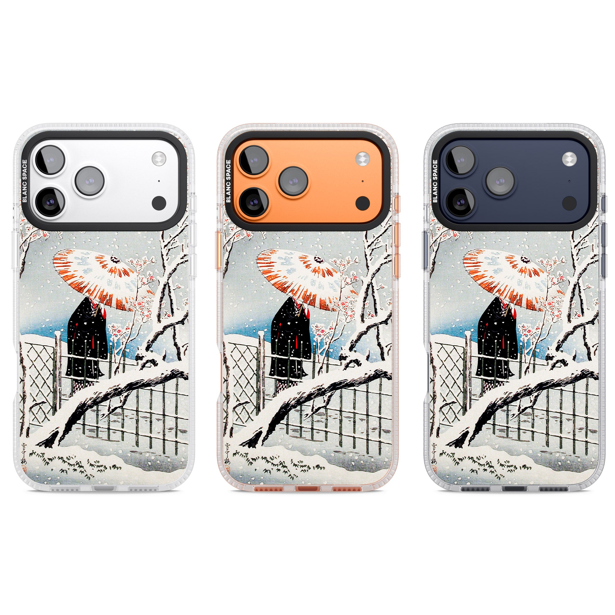 Plum Tree In Snow By Hiroaki Takahashi iPhone 17 Pro Impact Air Clear Phone Case APT Impact Protection