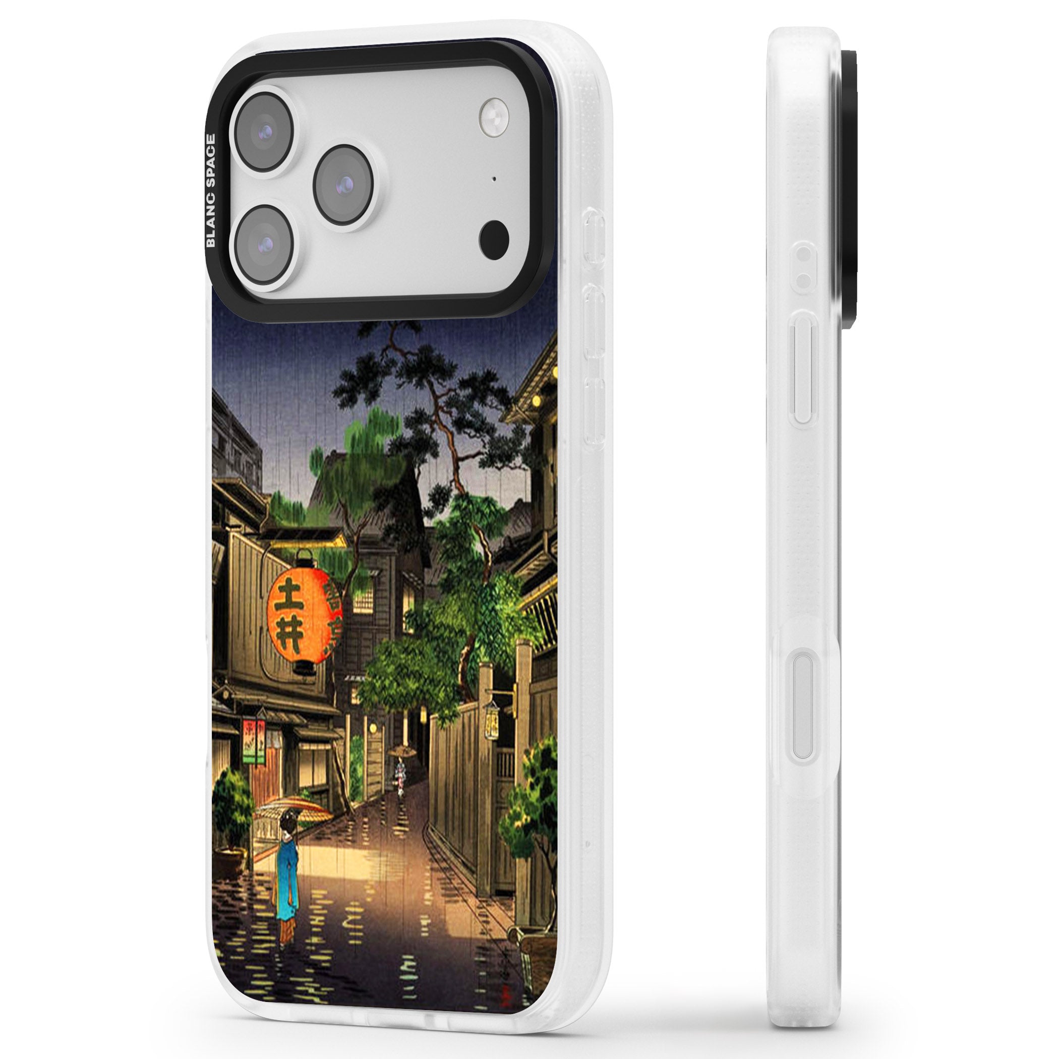 Evening In Ushigome iPhone 17 Pro Max Impact Air Clear Phone Case Side Profile