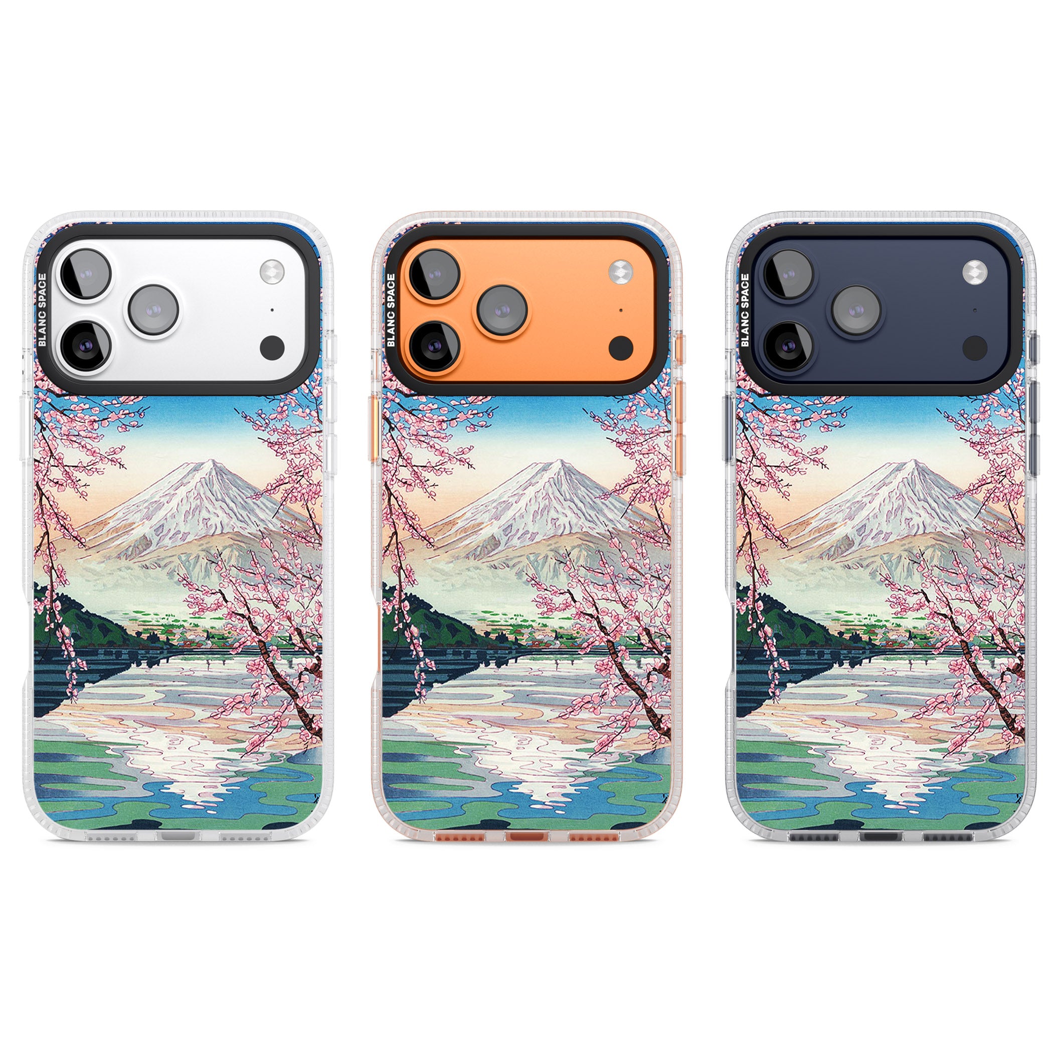 Mt Fuji From Lake Kawaguchi iPhone 17 Pro Impact Air Clear Phone Case APT Impact Protection