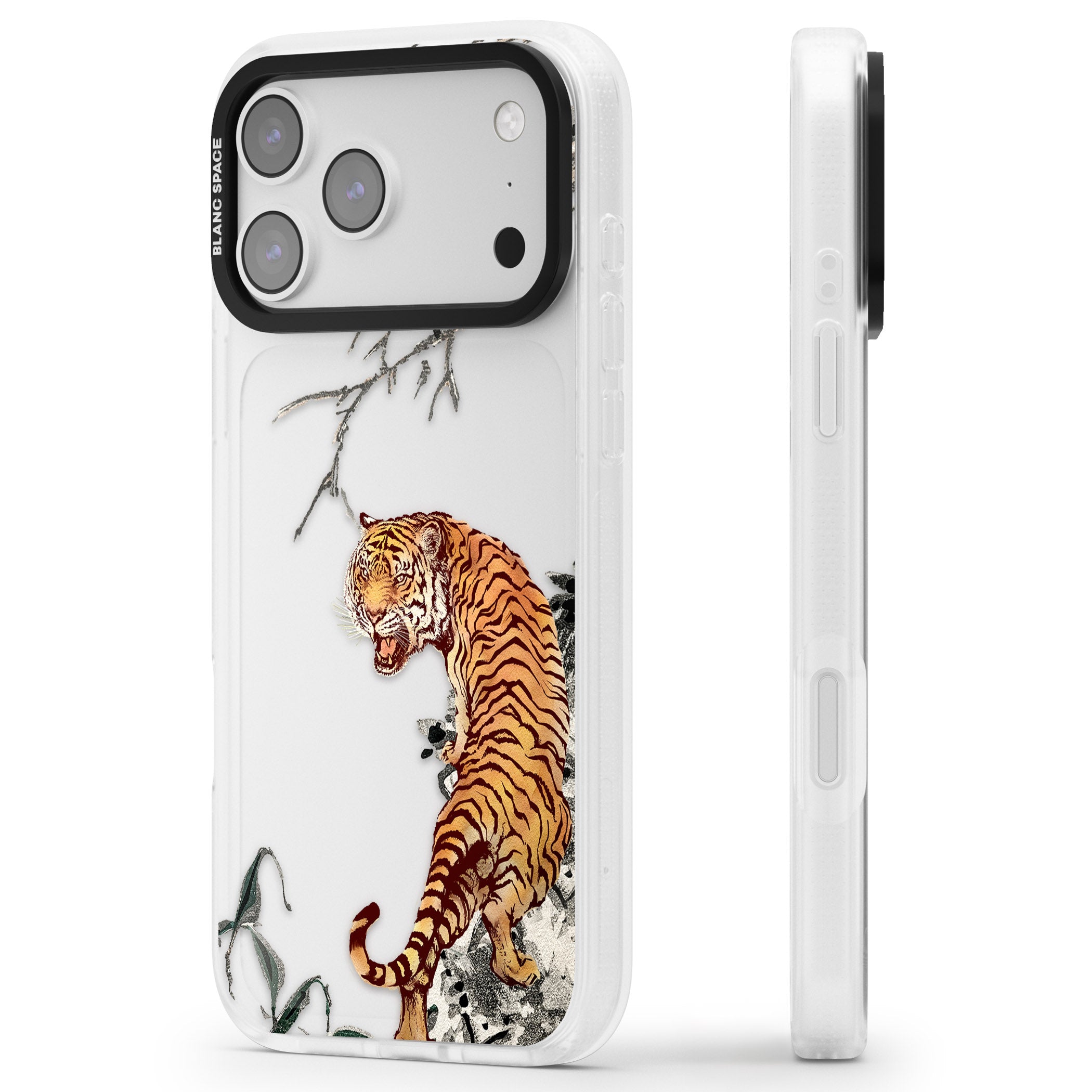 Roaring Tiger iPhone 17 Pro Max Impact Air Clear Phone Case Side Profile