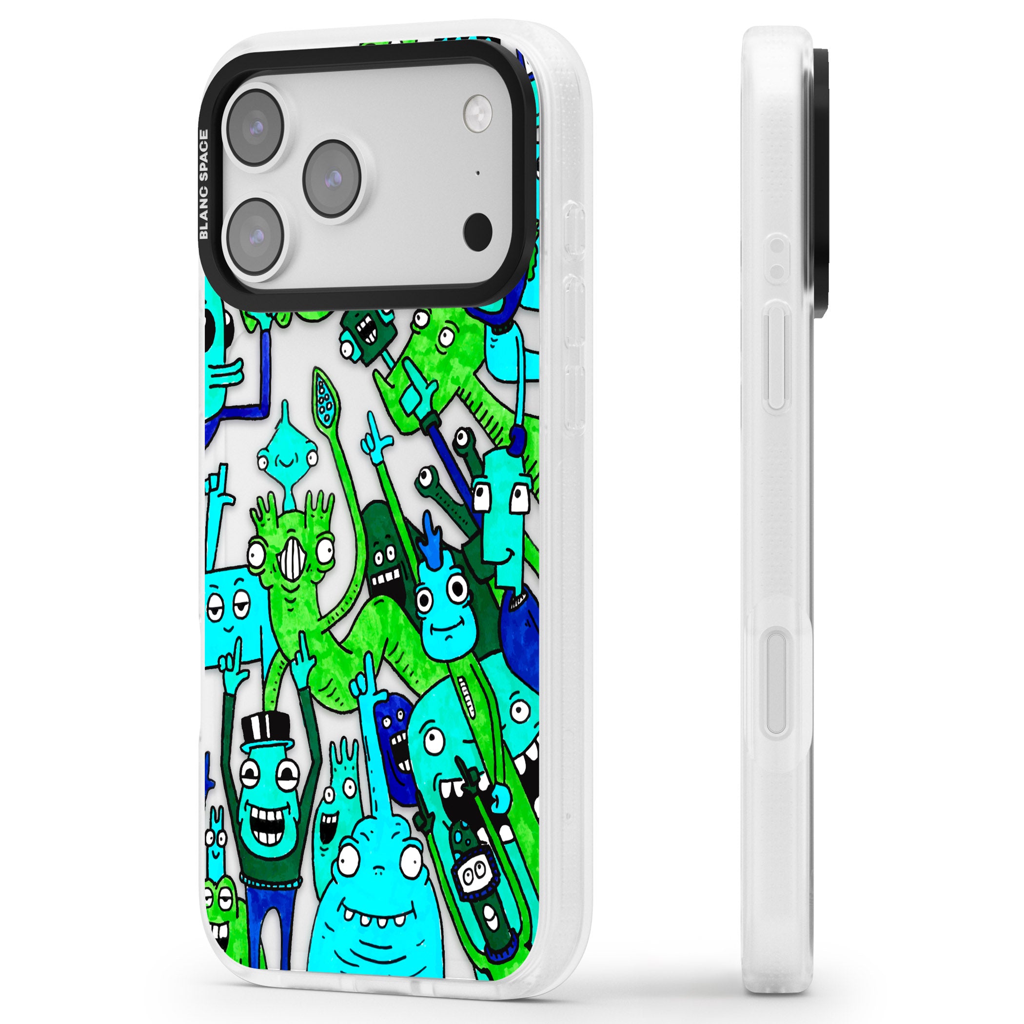 Don'T Point iPhone 17 Pro Max Impact Air Clear Phone Case Side Profile