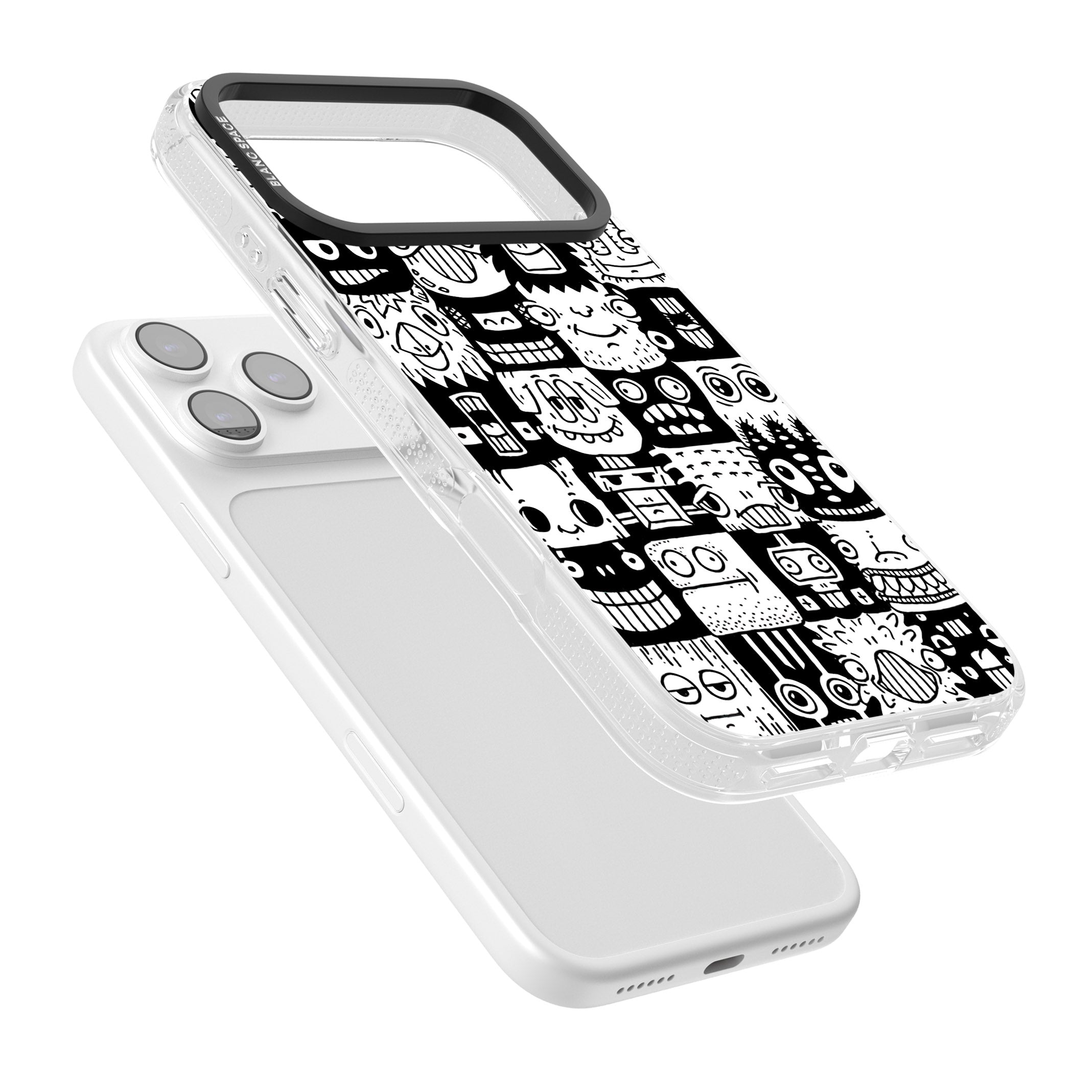 Checkerboard Heads iPhone 17 Pro Max Impact Air Clear Phone Case Colours