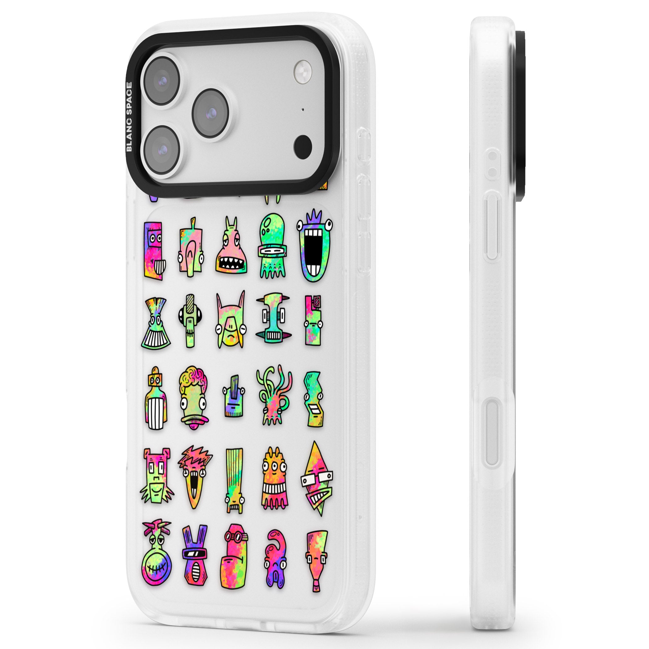 Splashy Friends iPhone 17 Pro Max Impact Air Clear Phone Case Side Profile