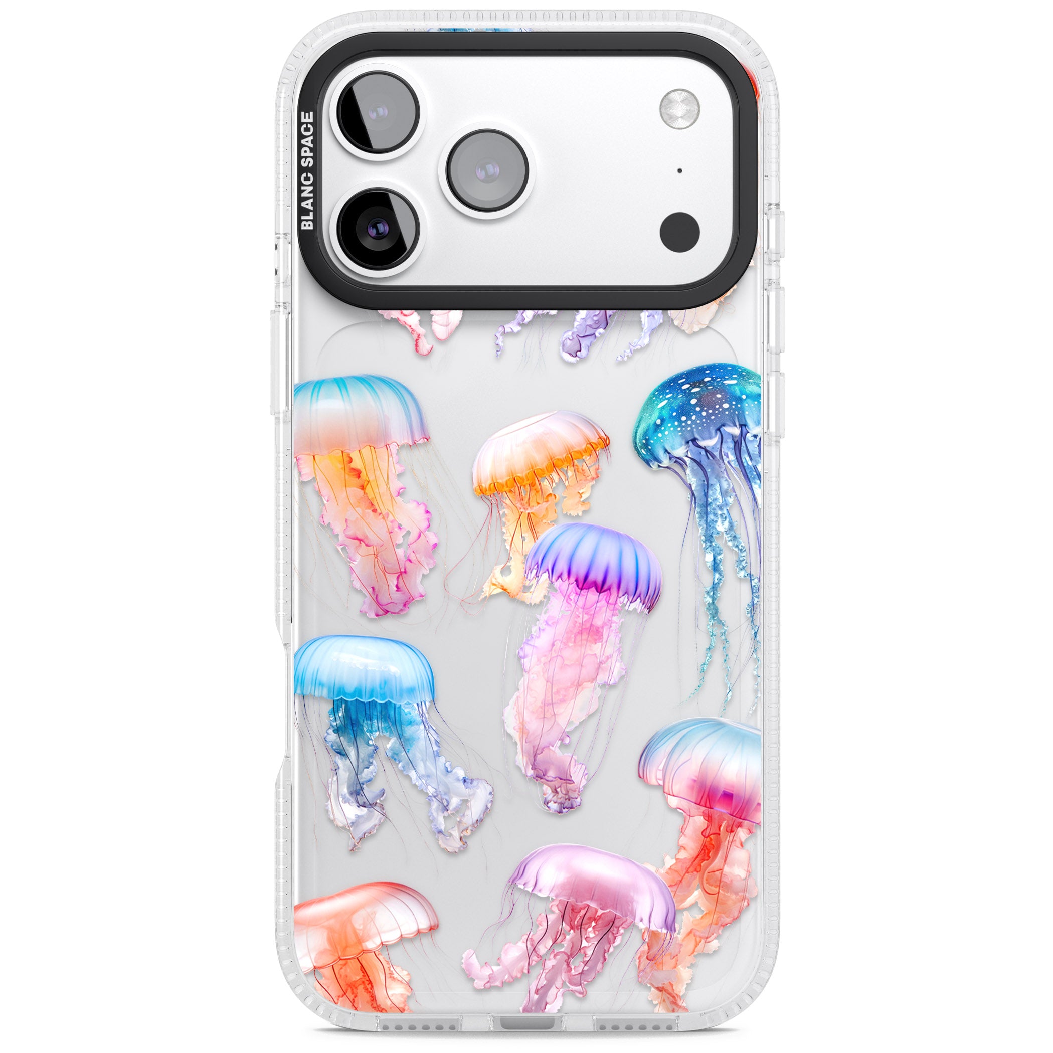 Vibrant Jellyfish iPhone 17 Pro Max Impact Air Clear Phone Case