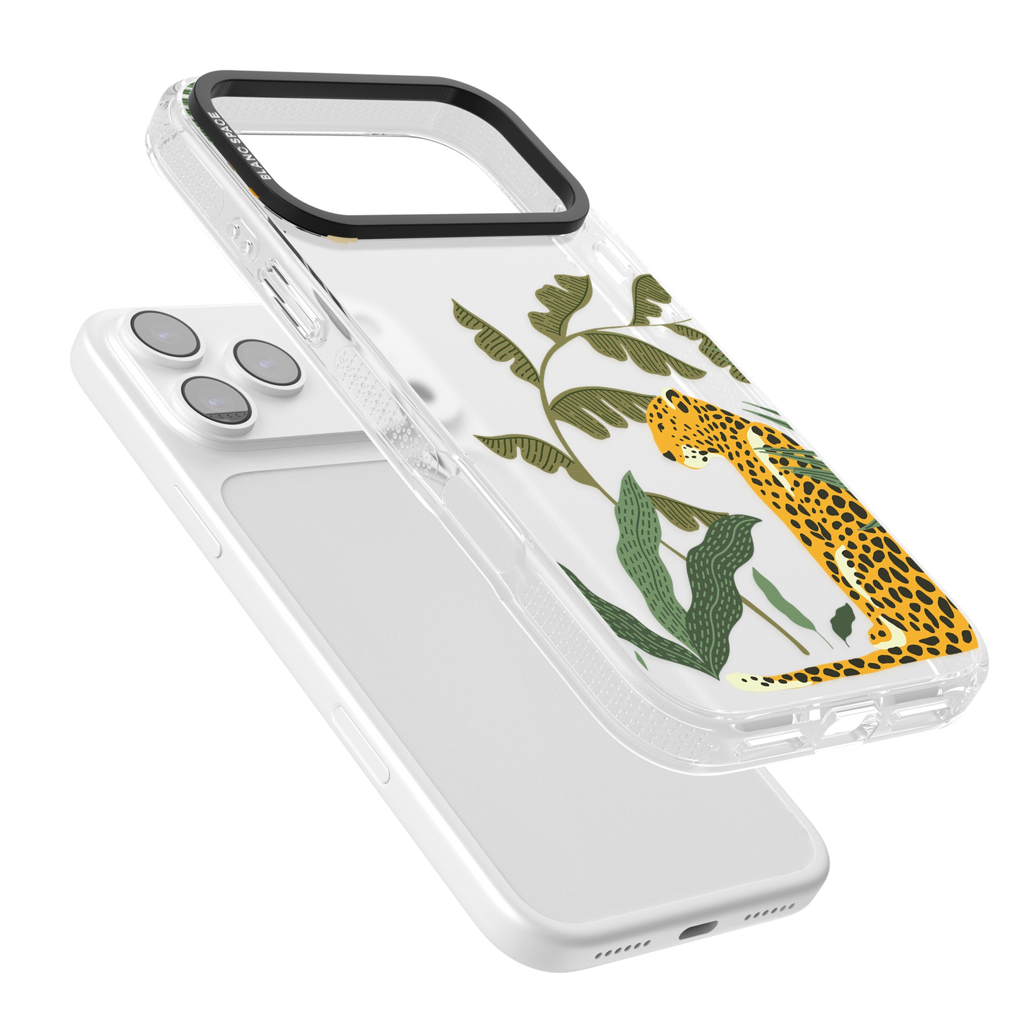 Large Jungle Cat Pattern iPhone 17 Pro Max Impact Air Clear Phone Case Colours