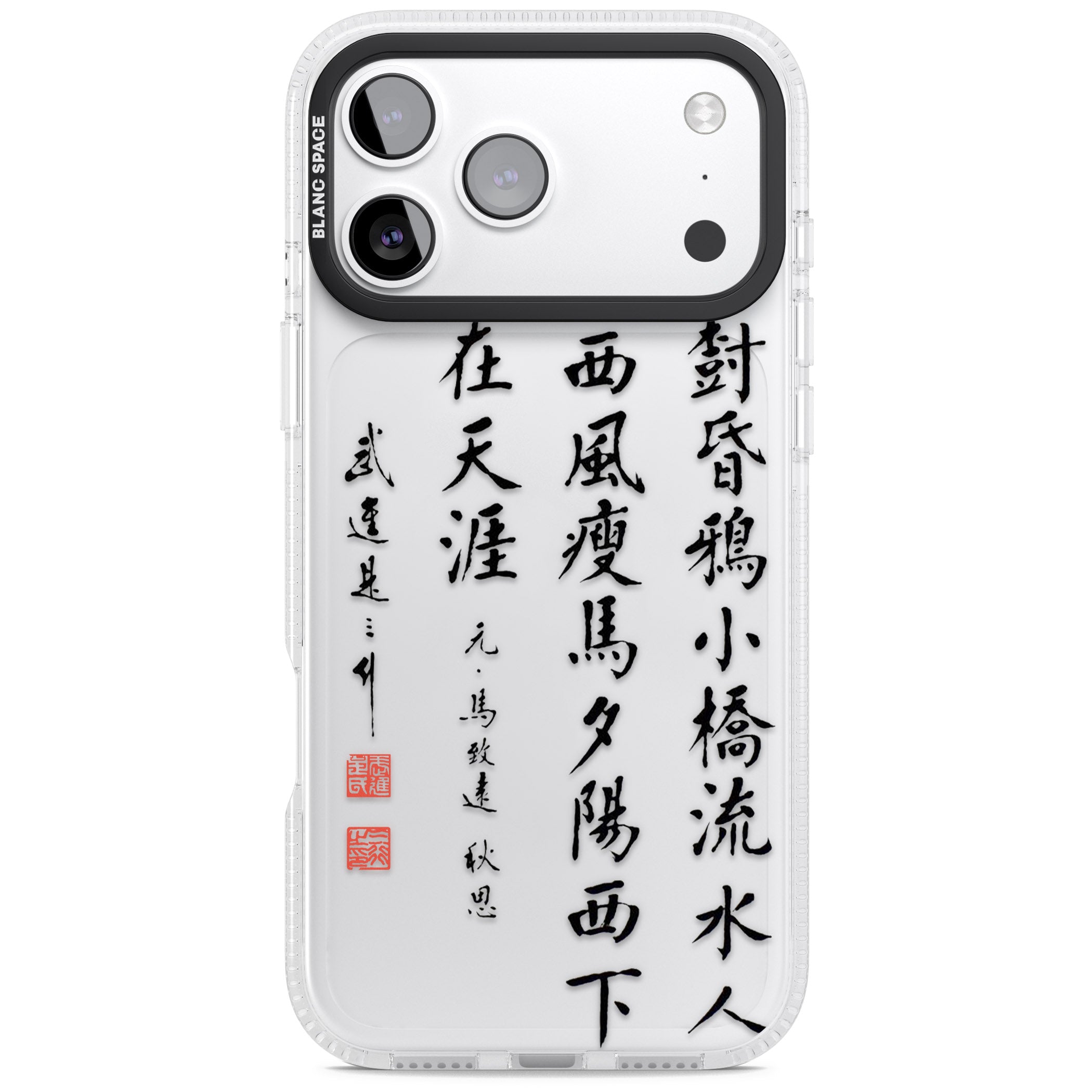 Japanese Kanji Script iPhone 17 Pro Max Impact Air Clear Phone Case