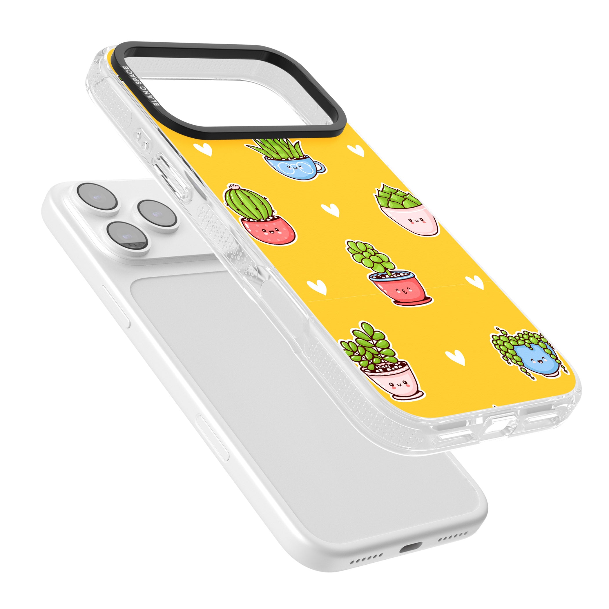 Plant Faces Kawaii Pattern iPhone 17 Pro Max Impact Air Clear Phone Case Colours