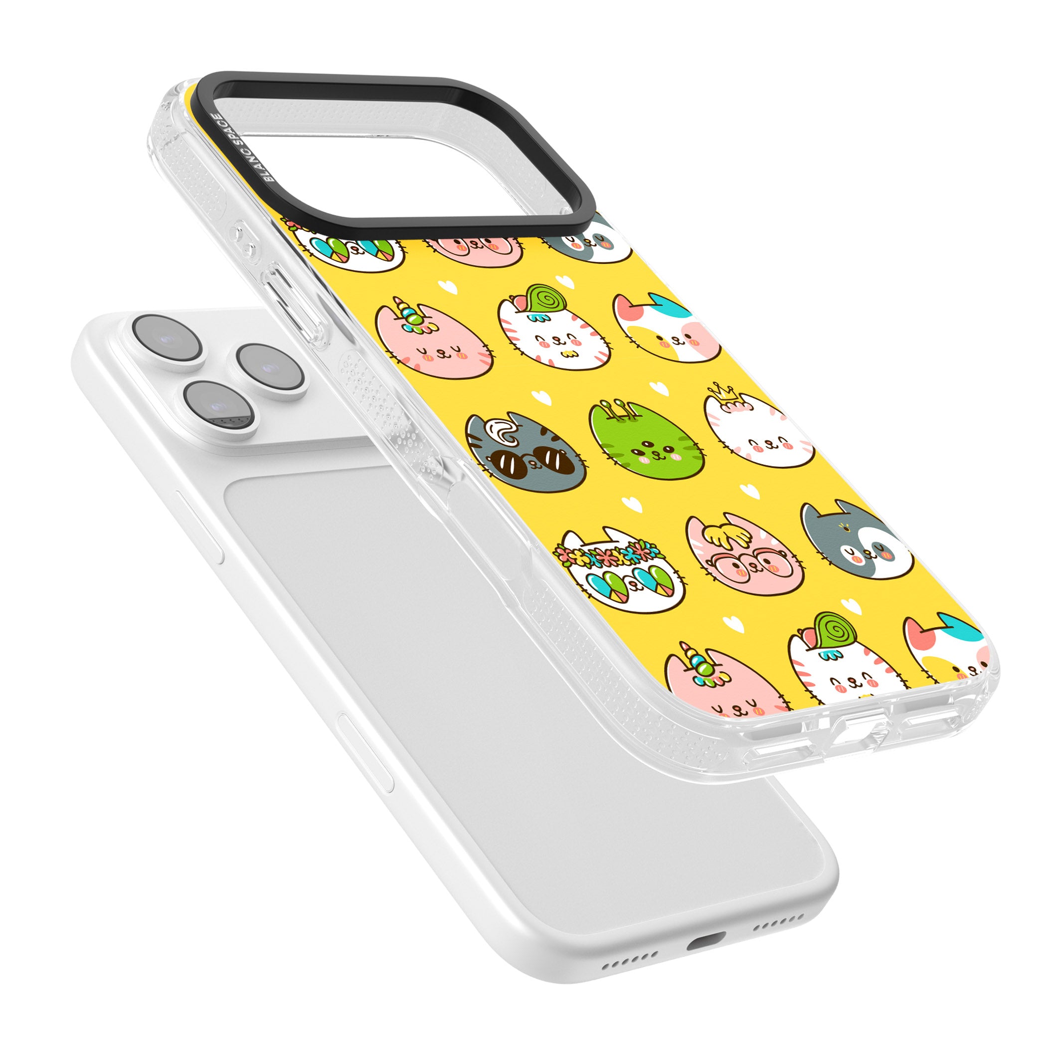 Mythical Cats Kawaii Pattern iPhone 17 Pro Max Impact Air Clear Phone Case Colours