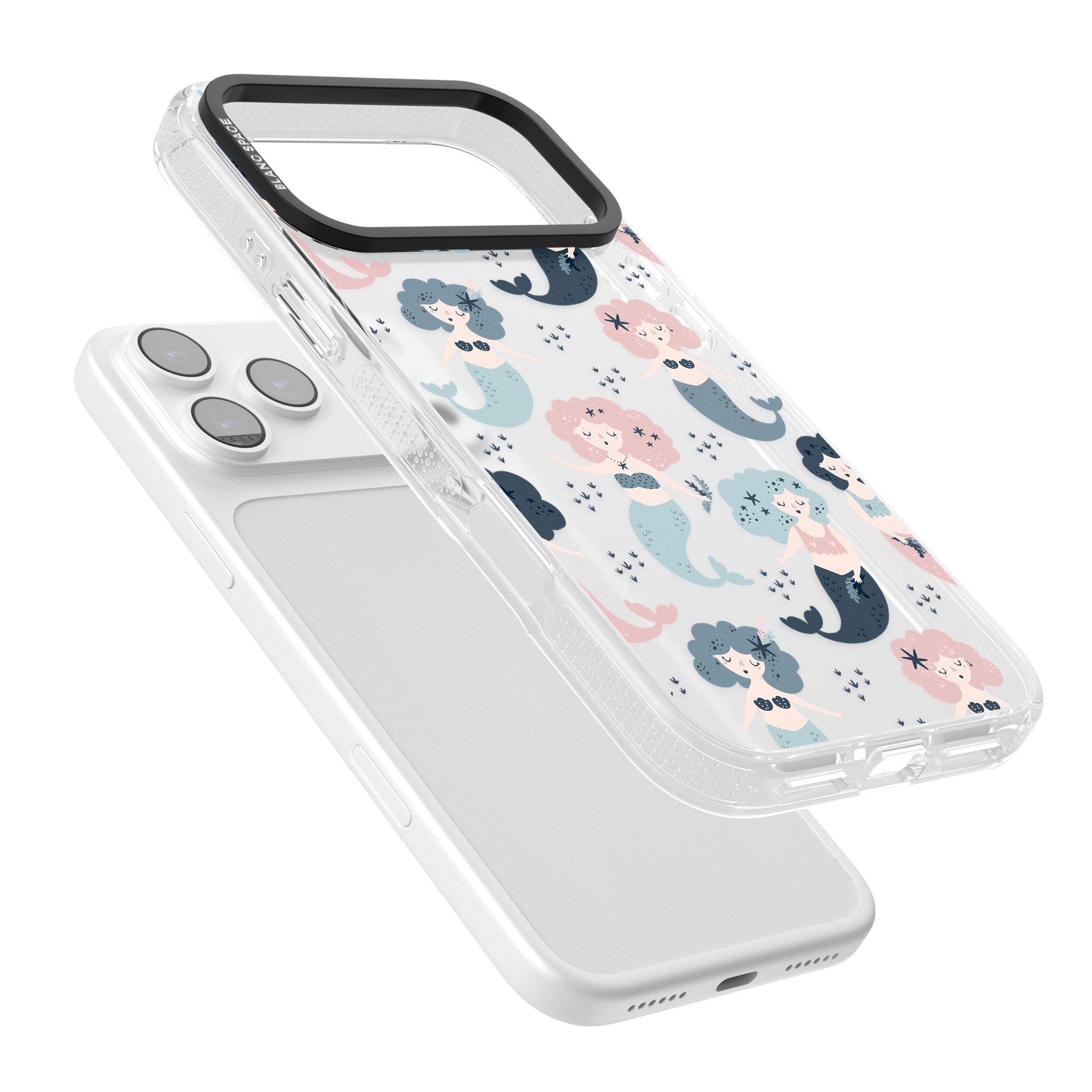 Pastel Mermaids iPhone 17 Pro Max Impact Air Clear Phone Case Colours