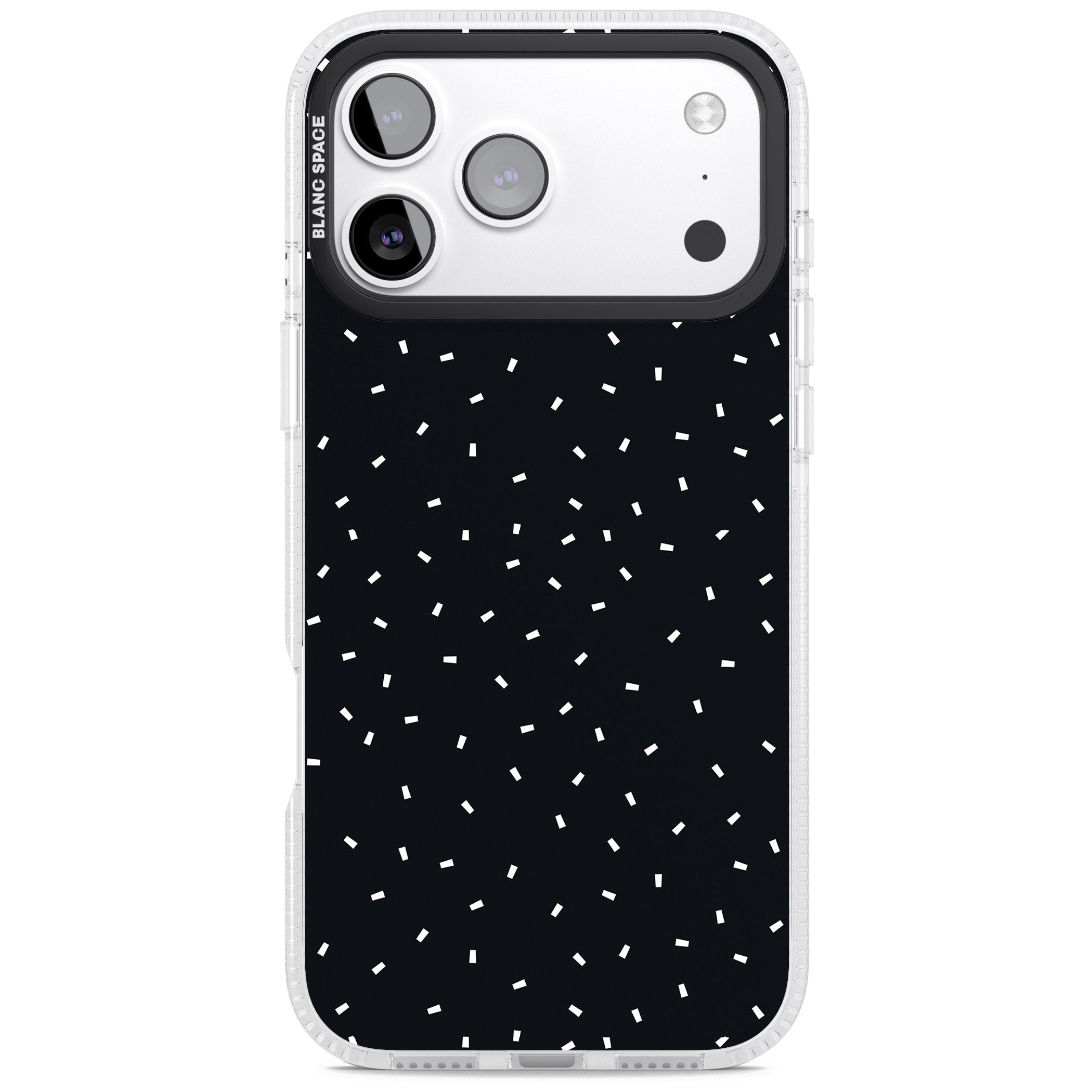 Confetti (Black) iPhone 17 Pro Max Impact Air Clear Phone Case