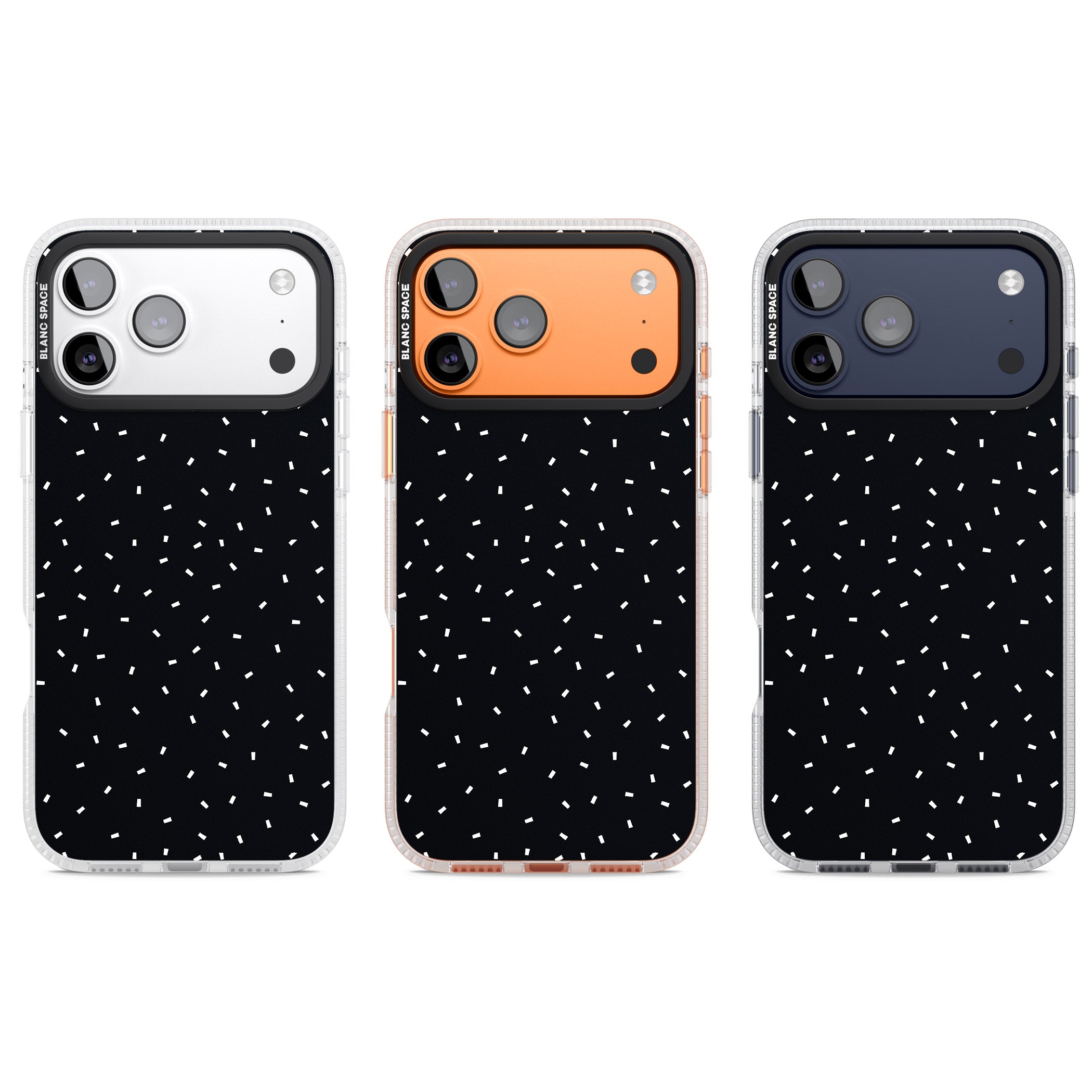 Confetti (Black) iPhone 17 Pro Impact Air Clear Phone Case APT Impact Protection