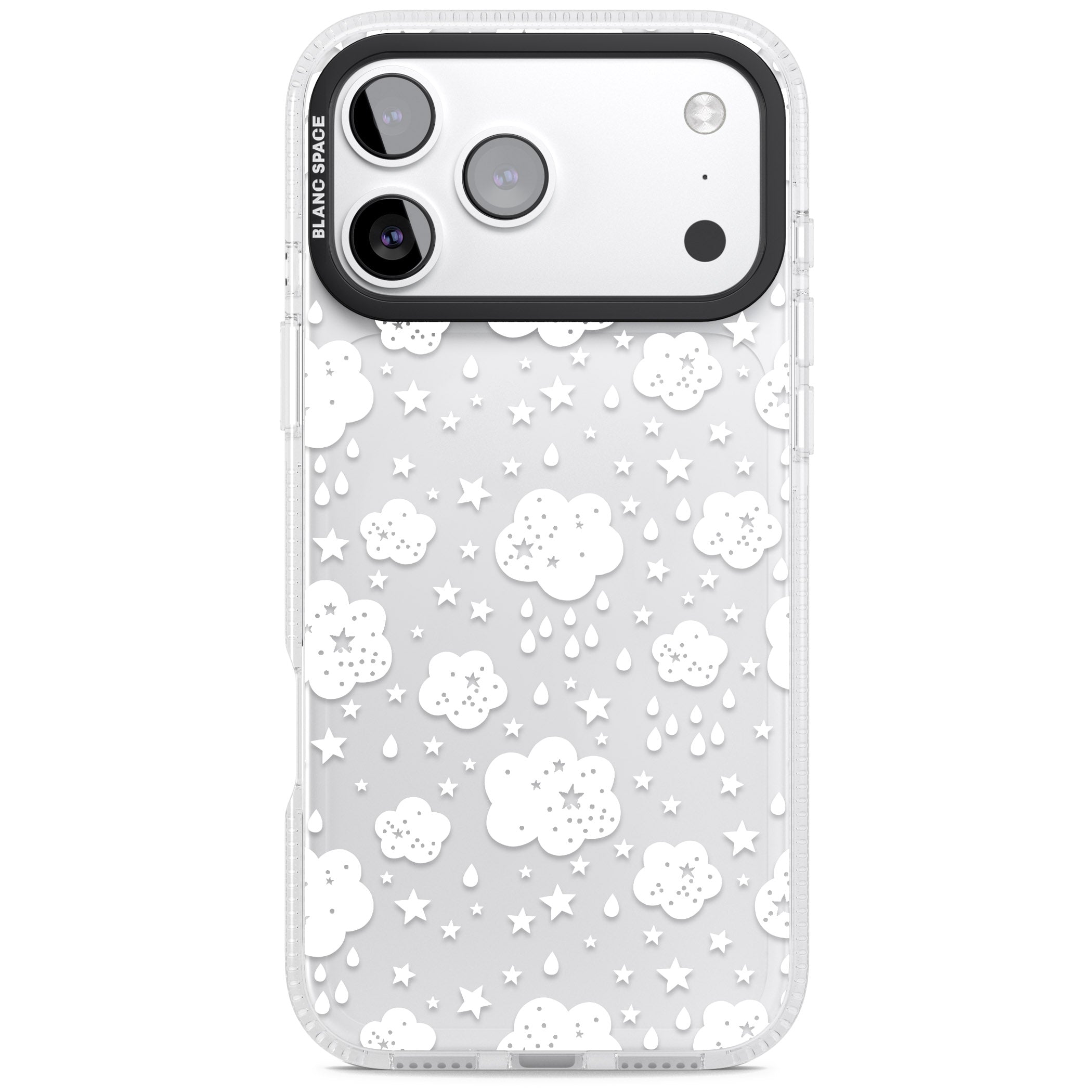 Starry Rain Clouds iPhone 17 Pro Max Impact Air Clear Phone Case