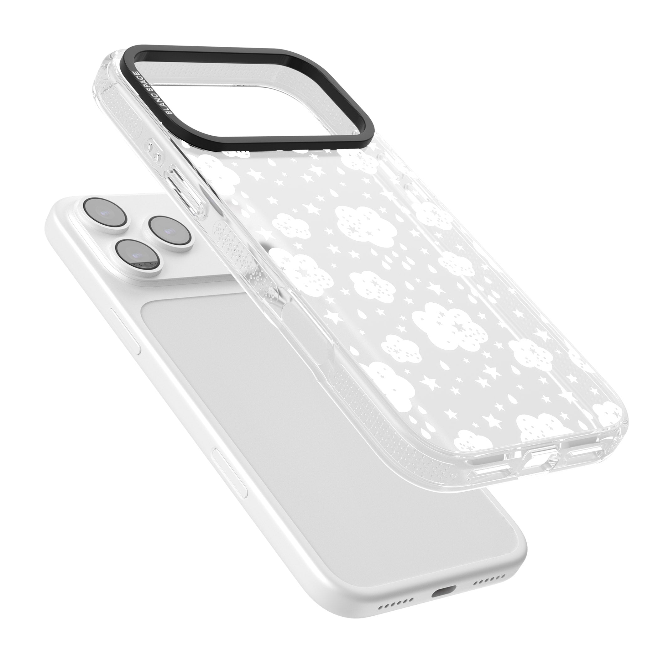 Starry Rain Clouds iPhone 17 Pro Max Impact Air Clear Phone Case Colours