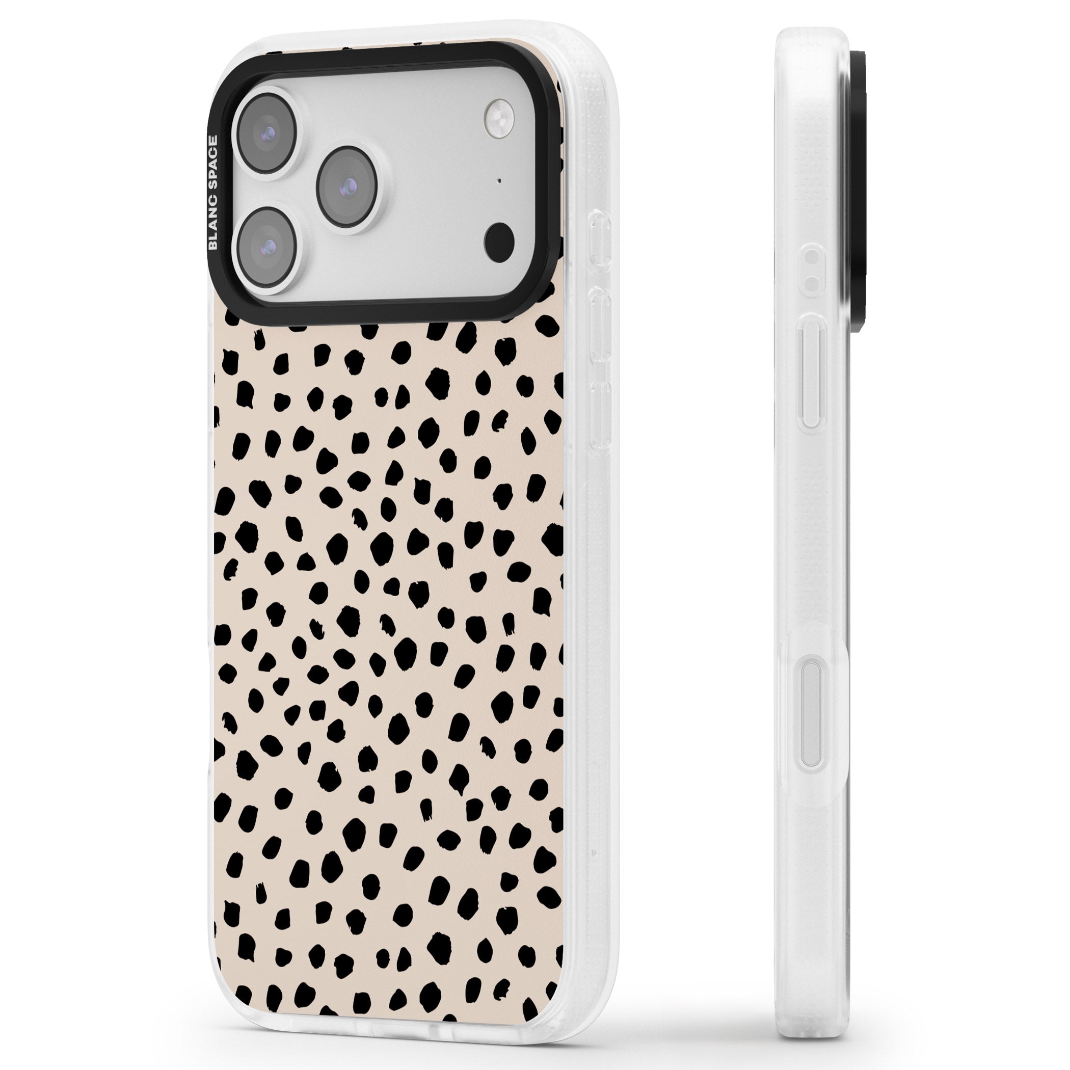 Almond Latte iPhone 17 Pro Max Impact Air Clear Phone Case Side Profile
