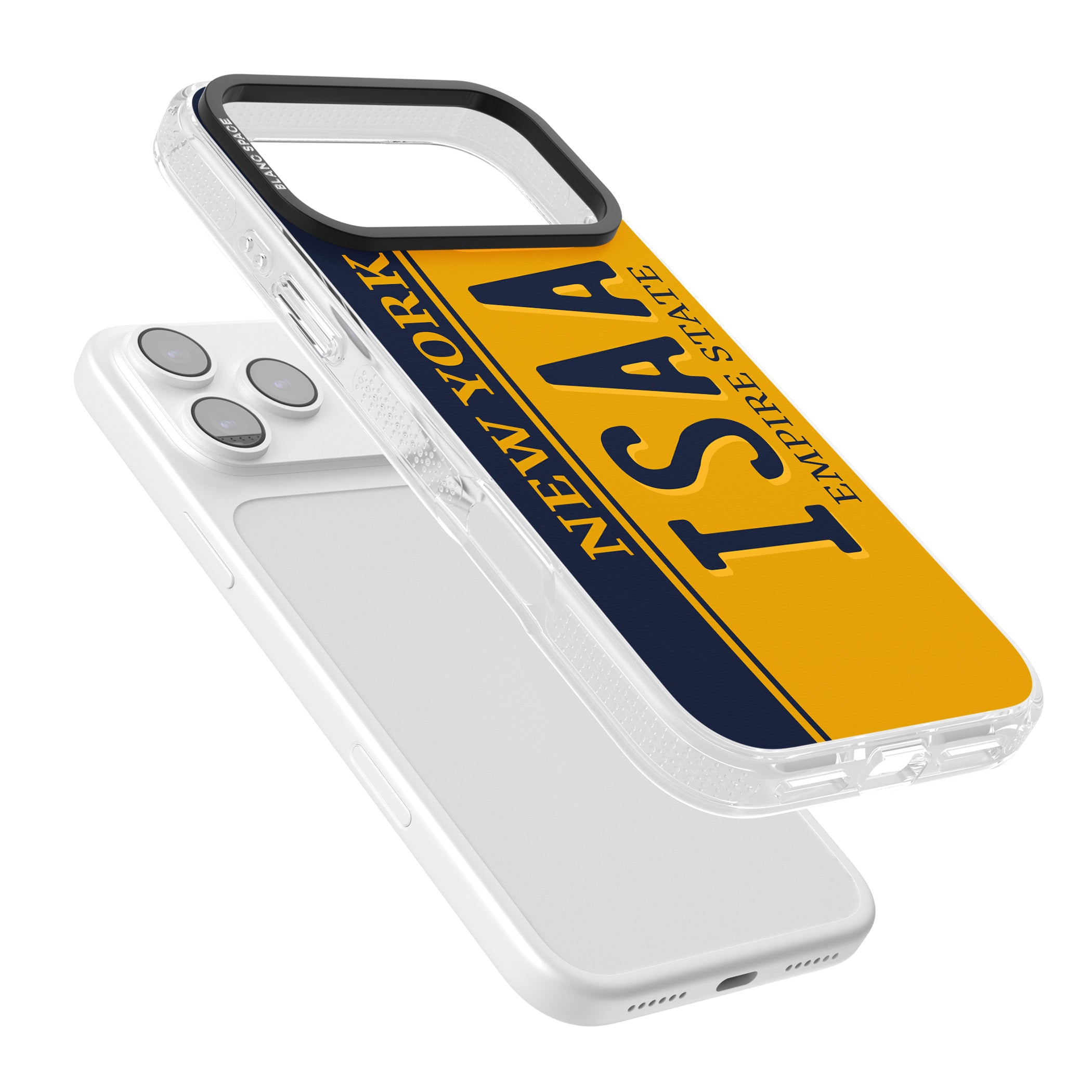 Personalised New York License Plate iPhone 17 Pro Max Impact Air Clear Phone Case Colours