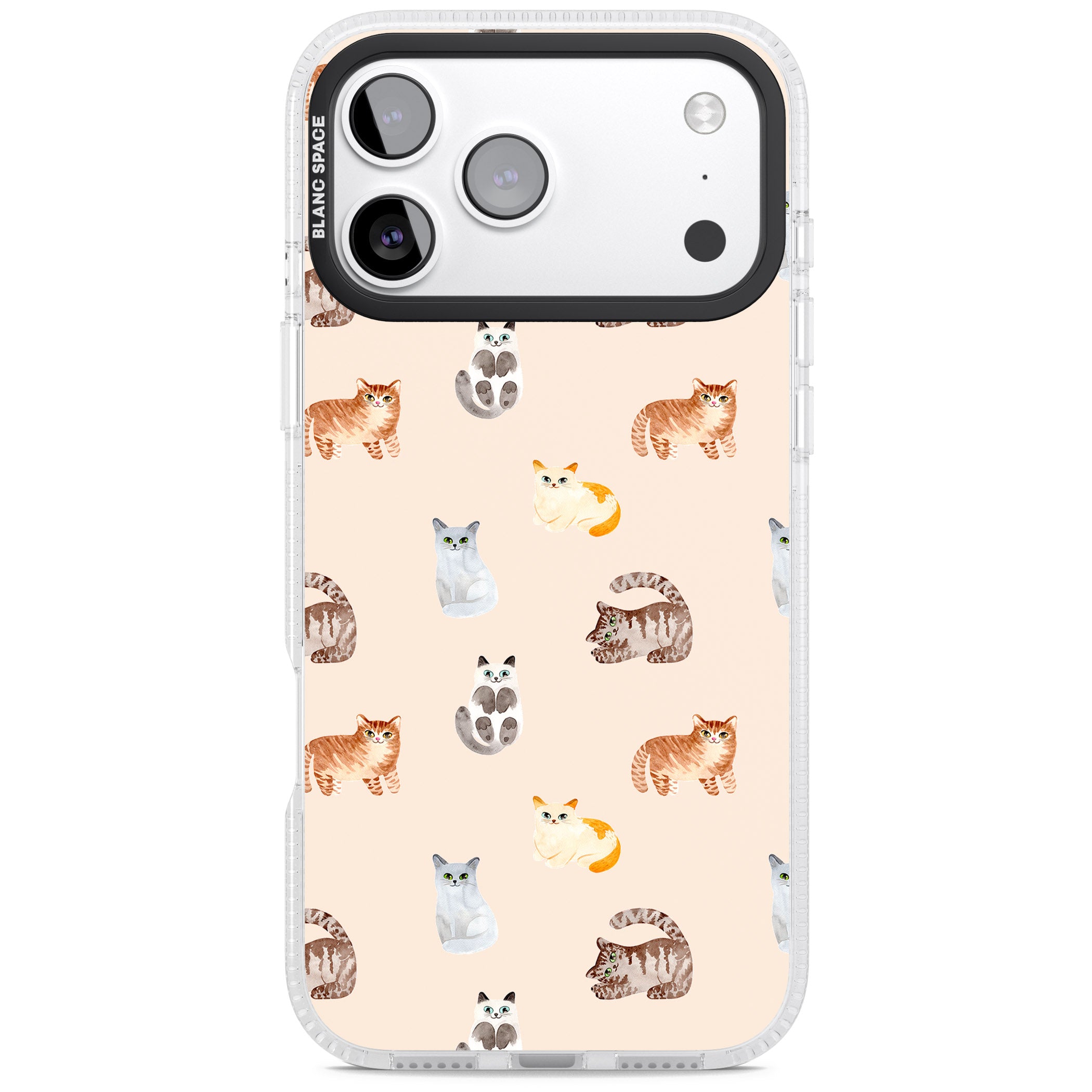 Cute Cat Parade iPhone 17 Pro Max Impact Air Clear Phone Case