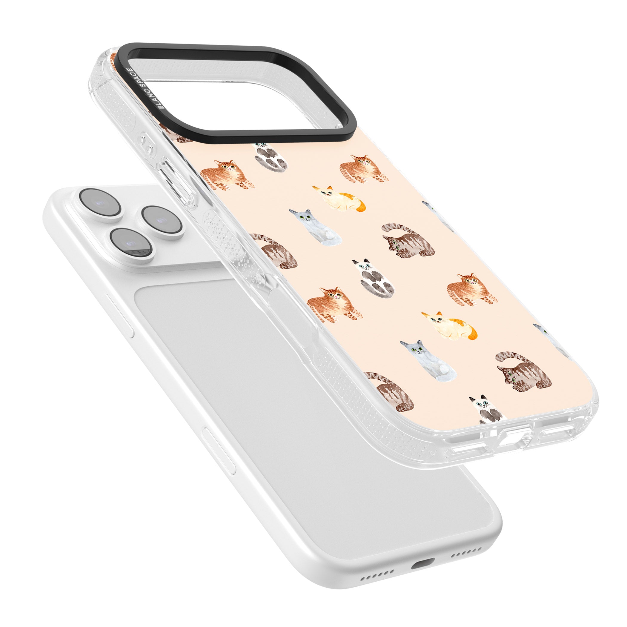 Cute Cat Parade iPhone 17 Pro Max Impact Air Clear Phone Case Colours