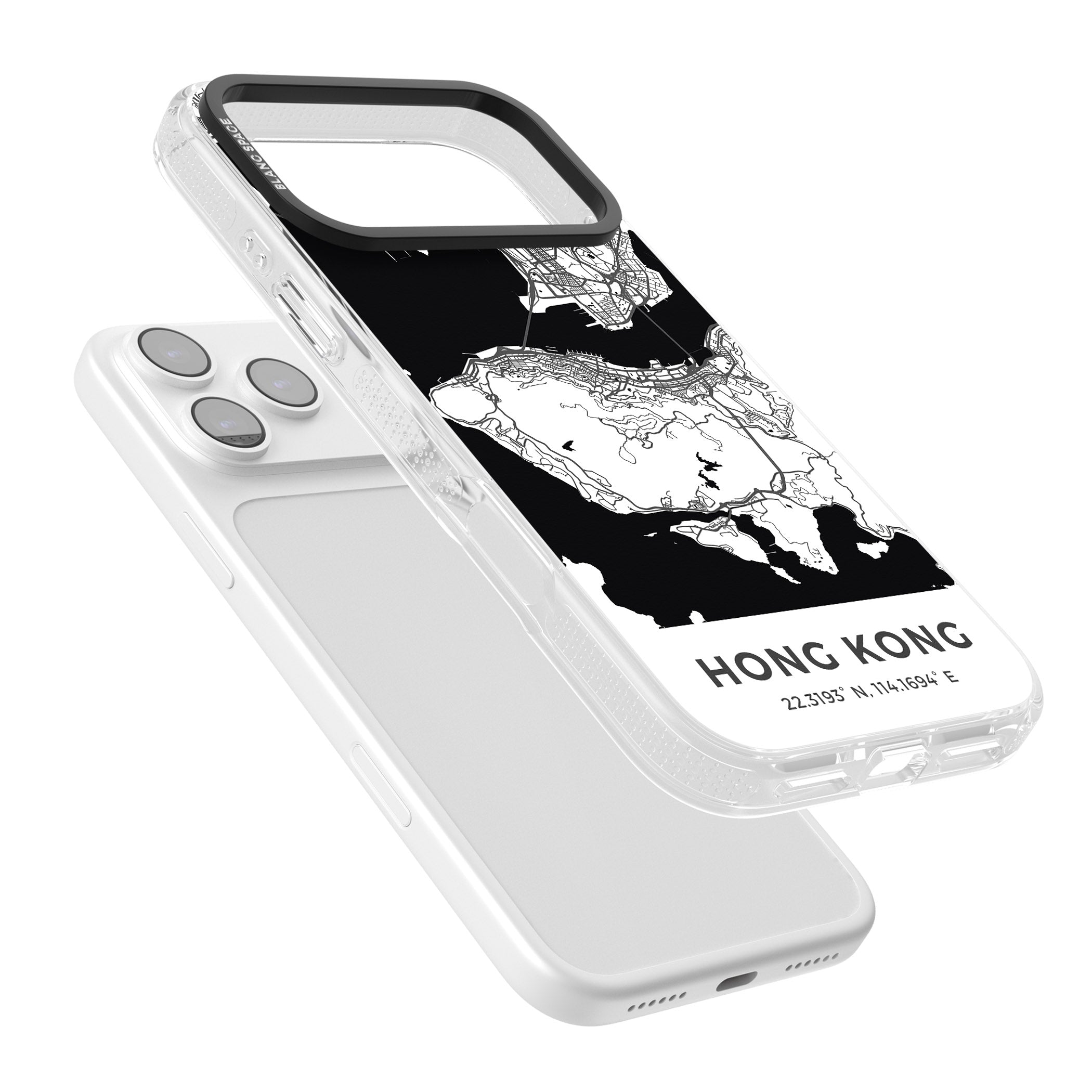 Hong Kong Map iPhone 17 Pro Max Impact Air Clear Phone Case Colours