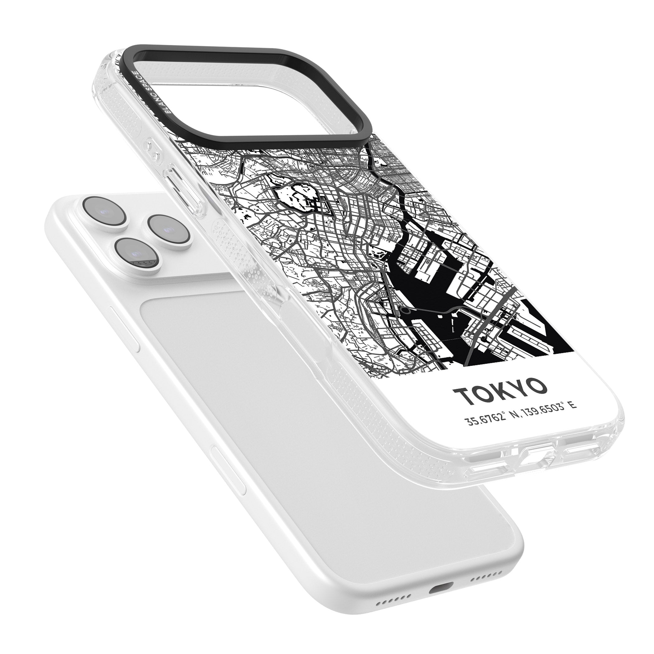 Tokyo Map iPhone 17 Pro Max Impact Air Clear Phone Case Colours