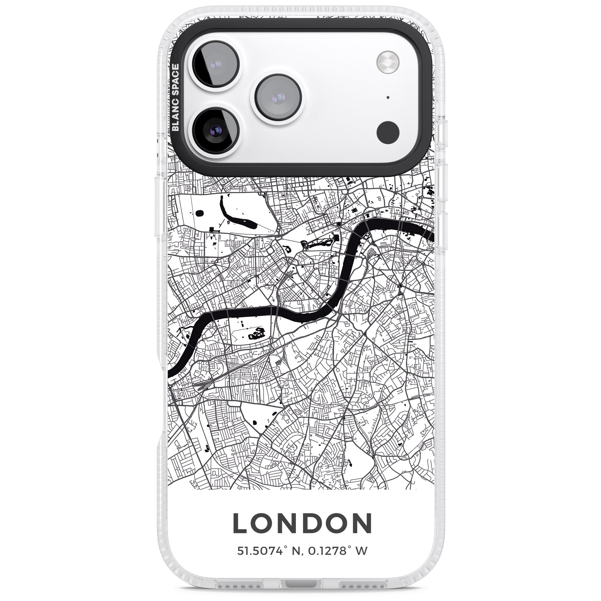 London Map iPhone 17 Pro Max Impact Air Clear Phone Case