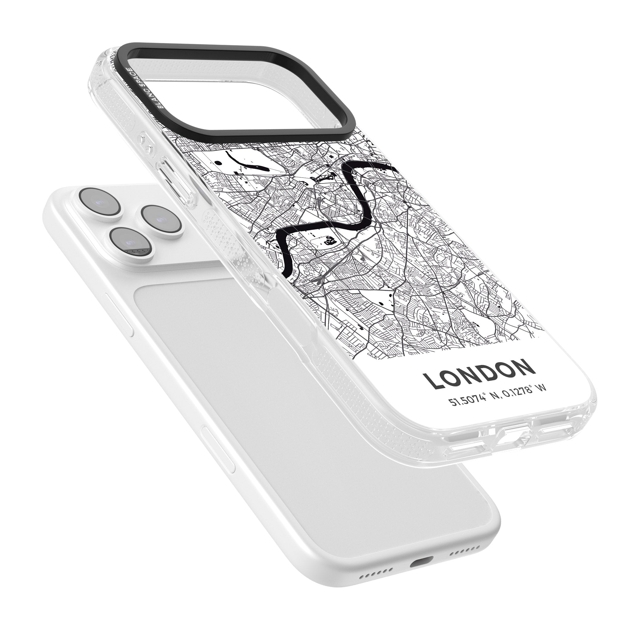 London Map iPhone 17 Pro Max Impact Air Clear Phone Case Colours