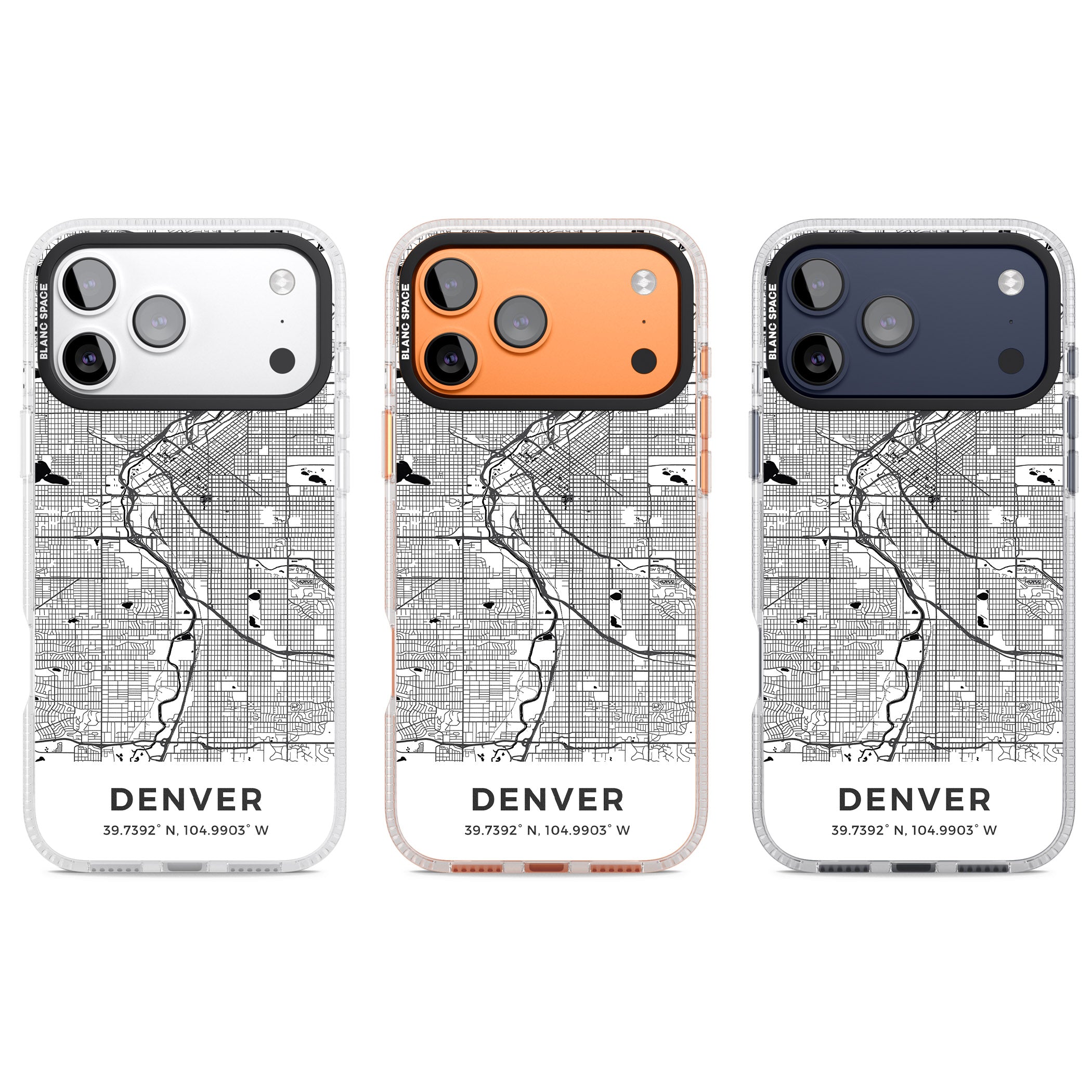 Denver Map iPhone 17 Pro Impact Air Clear Phone Case APT Impact Protection