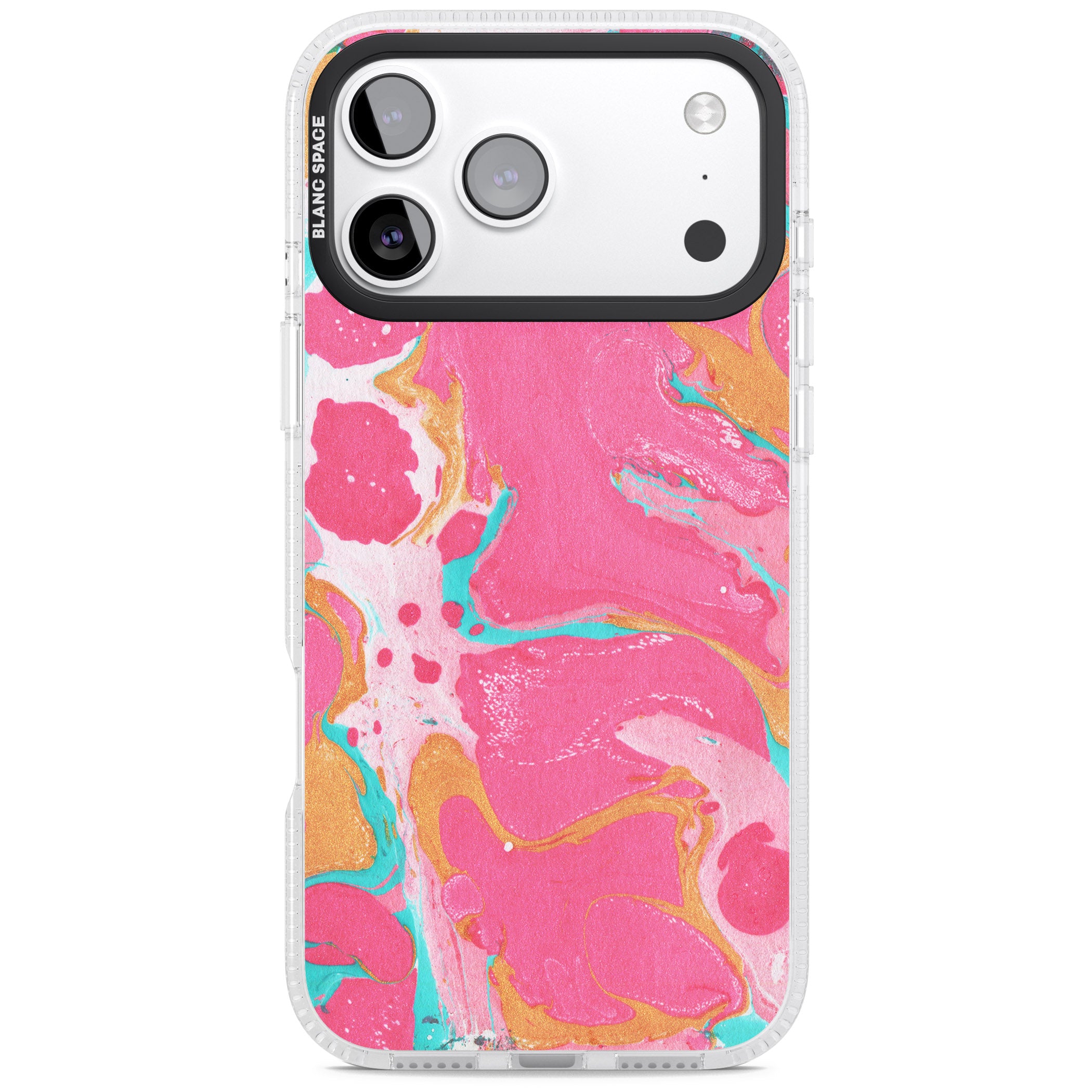 Vibrant Marbled Paper iPhone 17 Pro Max Impact Air Clear Phone Case