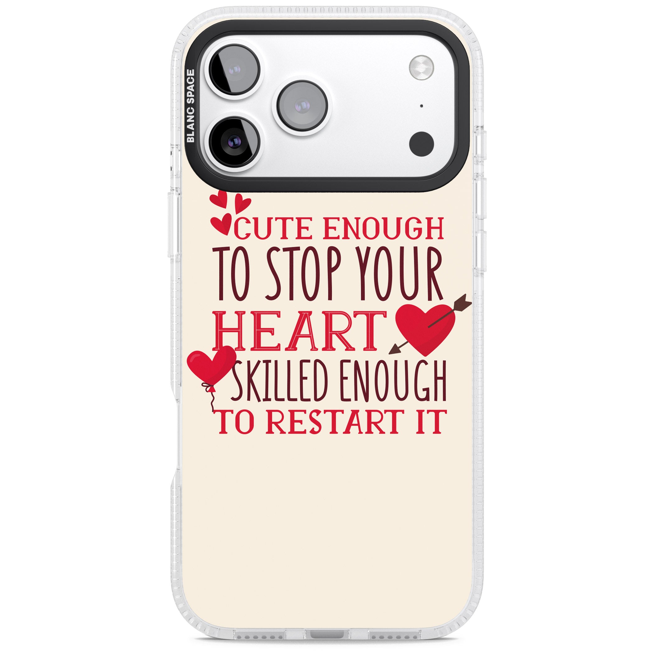 Cute Enough To Stop Your Heart iPhone 17 Pro Max Impact Air Clear Phone Case