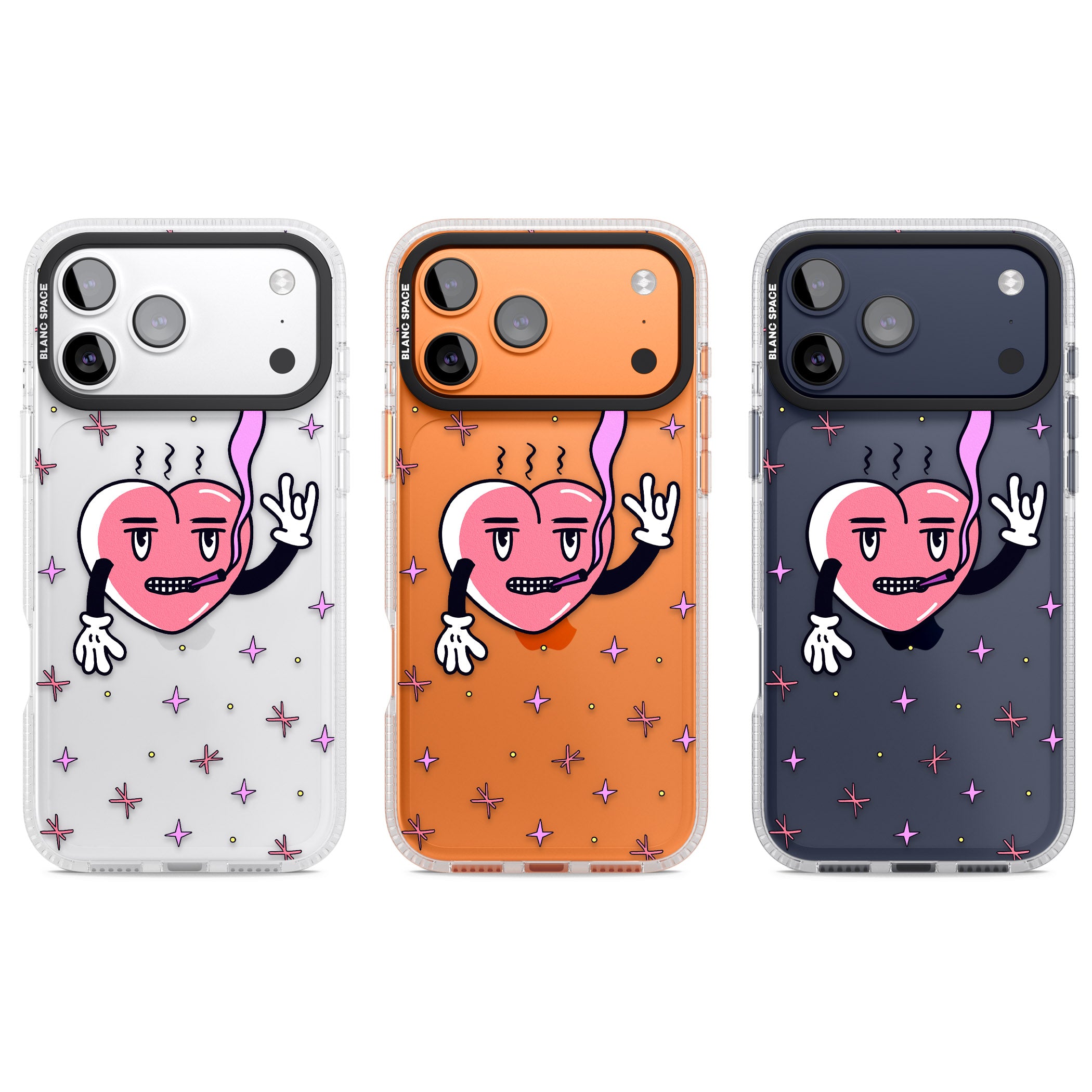 Quirky Heart iPhone 17 Pro Impact Air Clear Phone Case APT Impact Protection