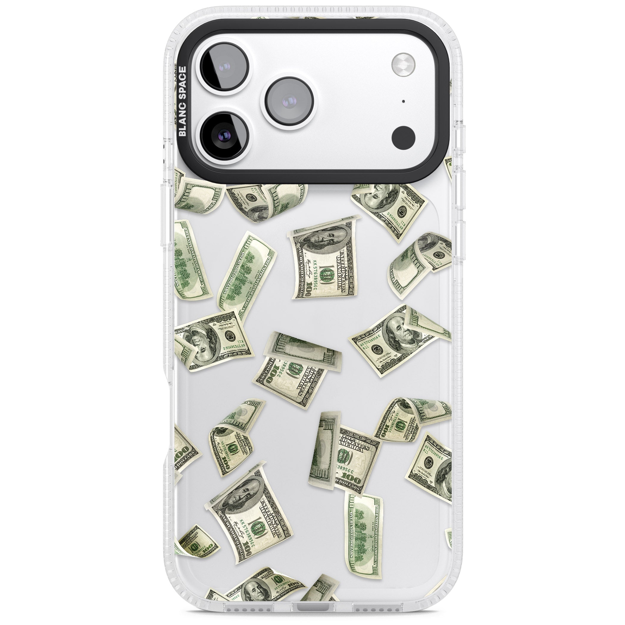 Falling Cash iPhone 17 Pro Max Impact Air Clear Phone Case