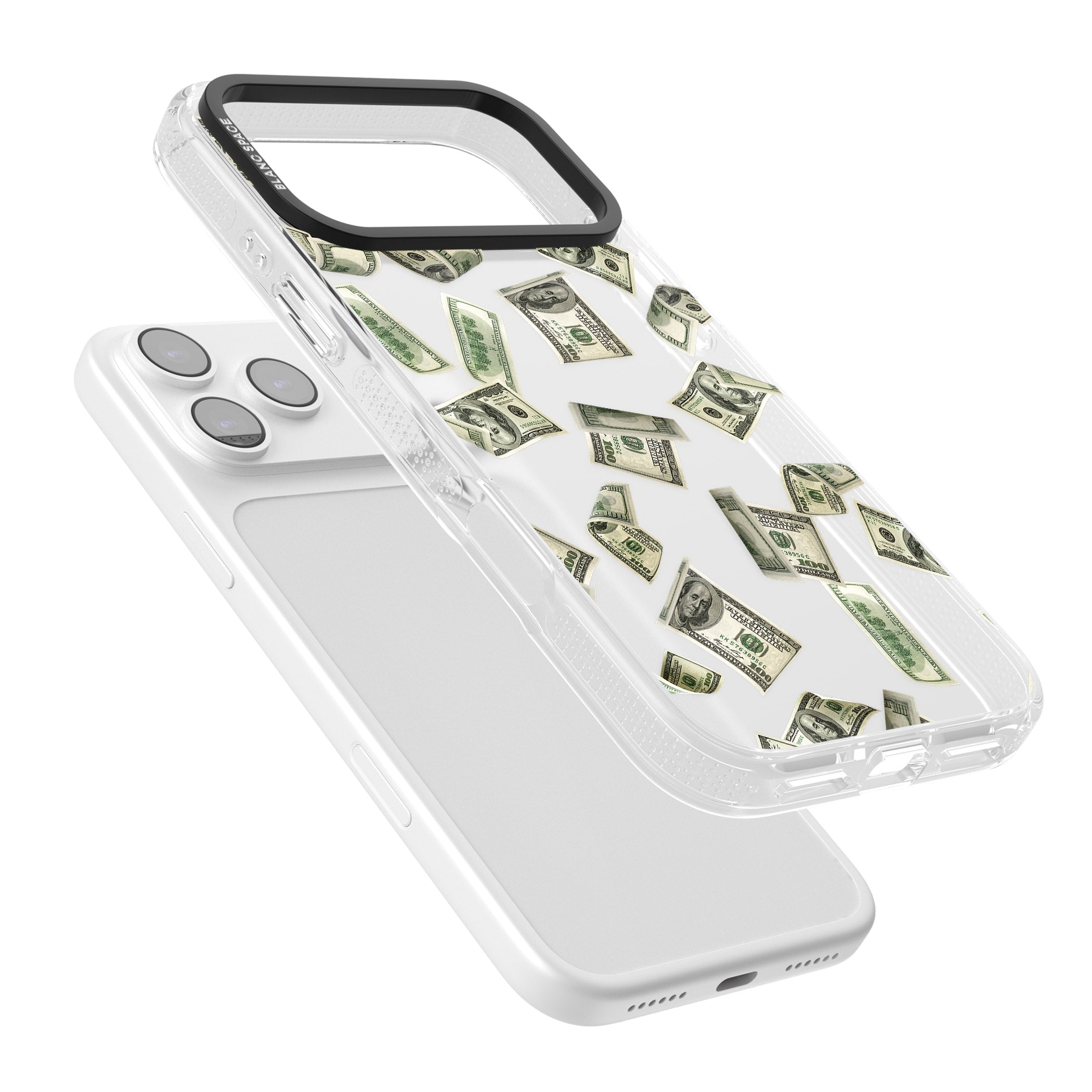Falling Cash iPhone 17 Pro Max Impact Air Clear Phone Case Colours