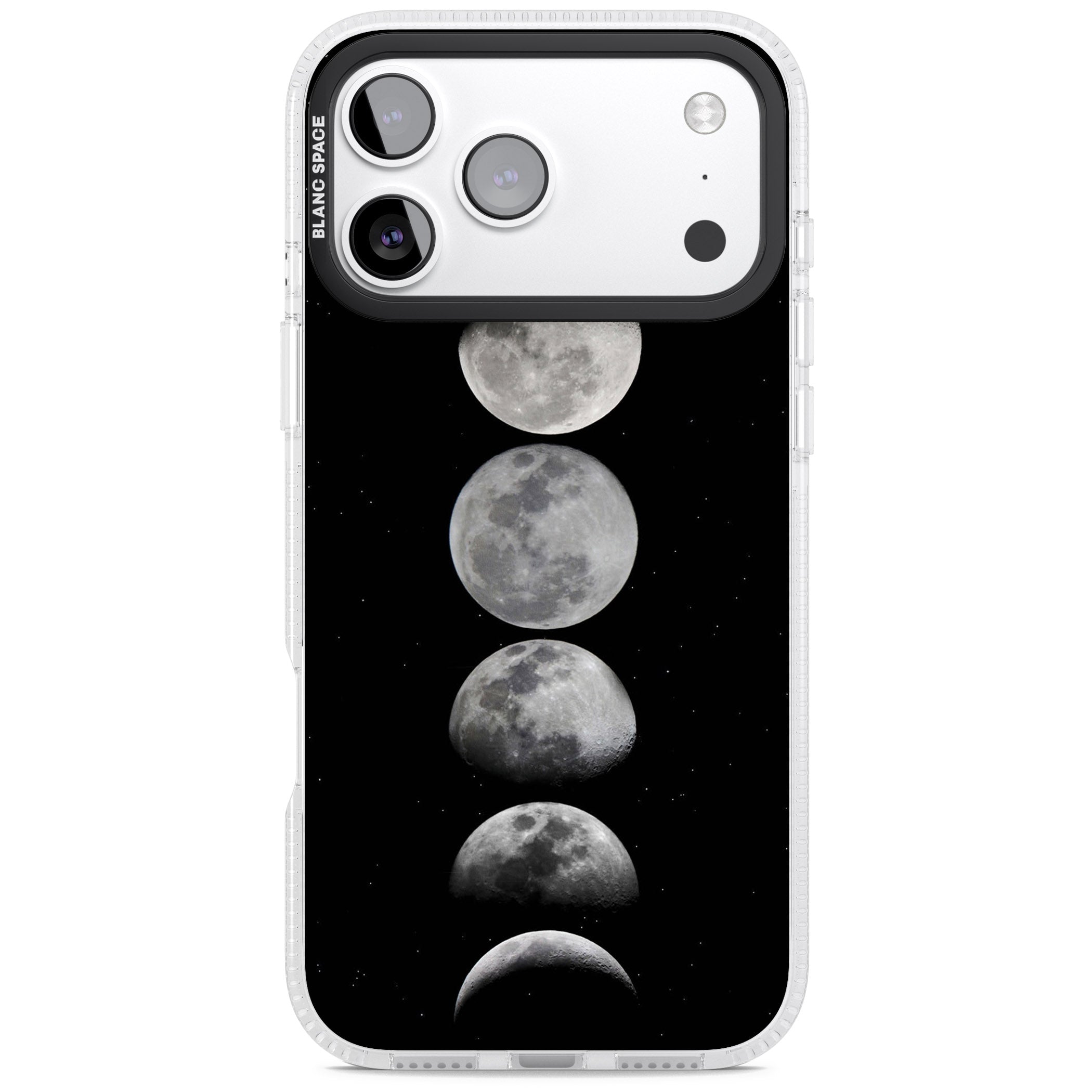 Phases Of The Moon iPhone 17 Pro Max Impact Air Clear Phone Case