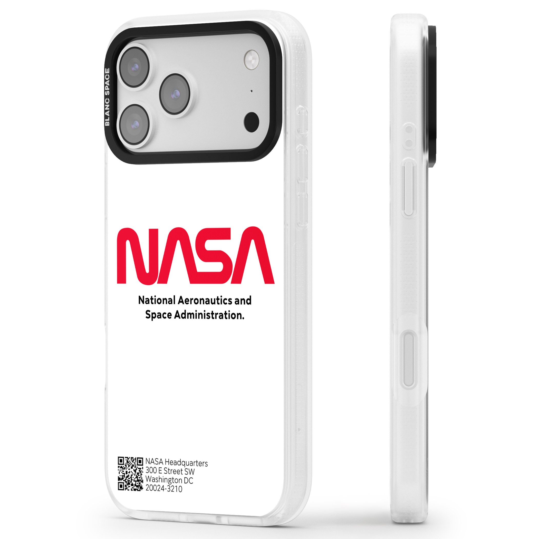 Nasa The Worm iPhone 17 Pro Max Impact Air Clear Phone Case Side Profile